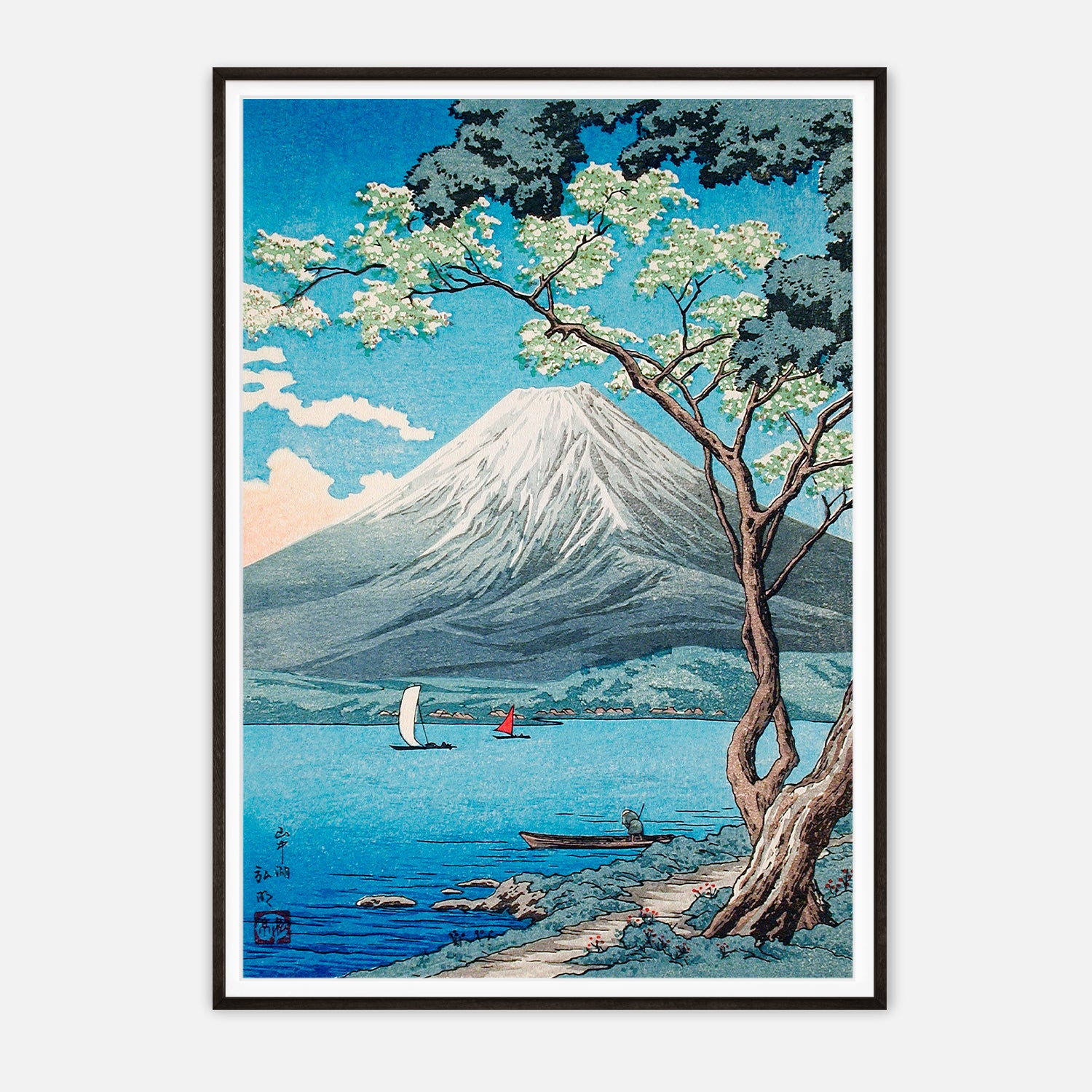 Hokusai's Mount Fuji with Blossoms - Classic Japanese Ukiyo-e Art Print