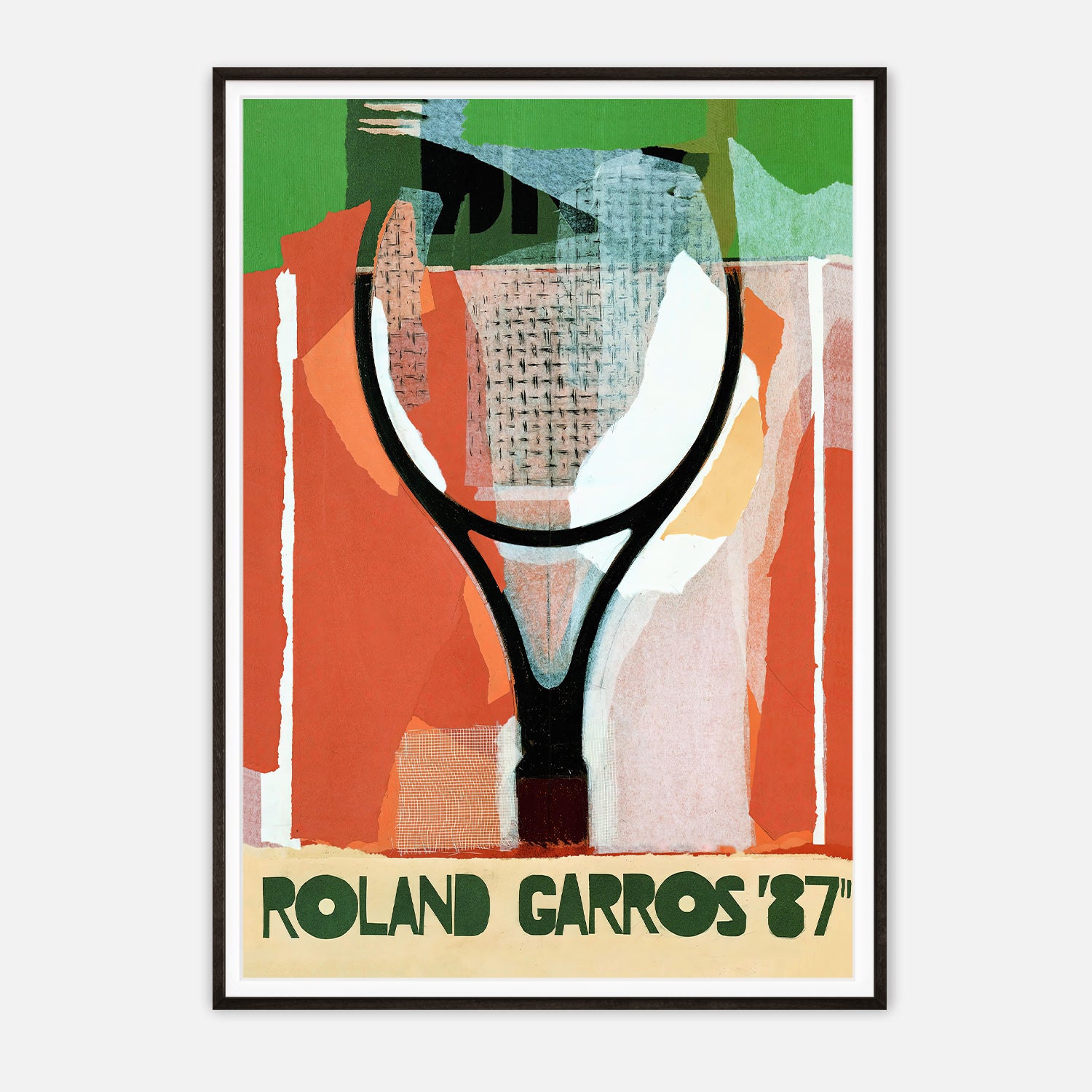 Vintage Roland Garros 1987 Tennis Poster - Iconic Sports Memorabilia