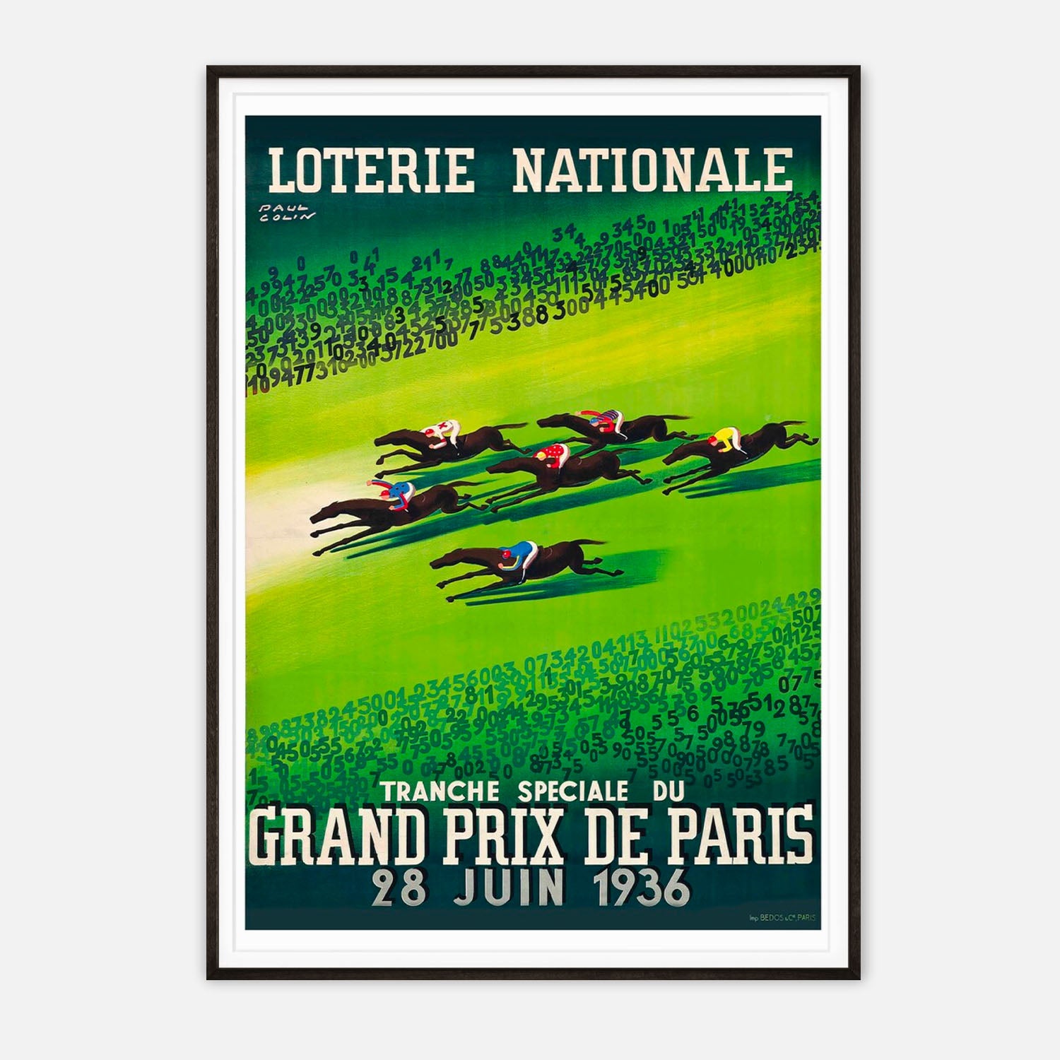 Paul Colin's Grand Prix de Paris 1936 - Vintage Horse Racing Art Print