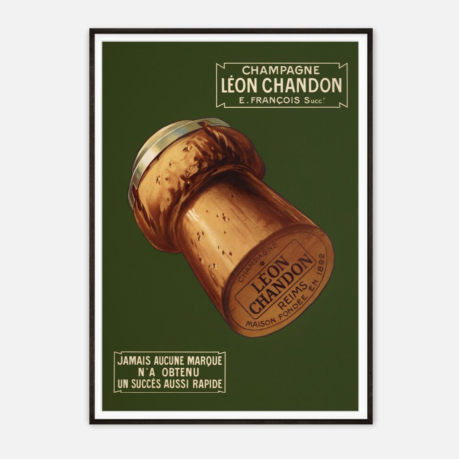 Léon Chandon Champagne Vintage Poster - Classic French Advertising Art Print