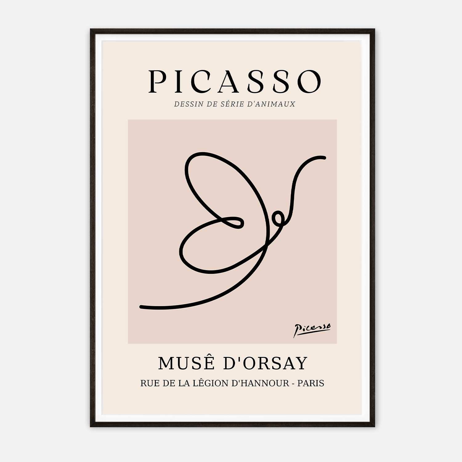 Picasso's Animal Series Drawing - Iconic Minimalist Art Print