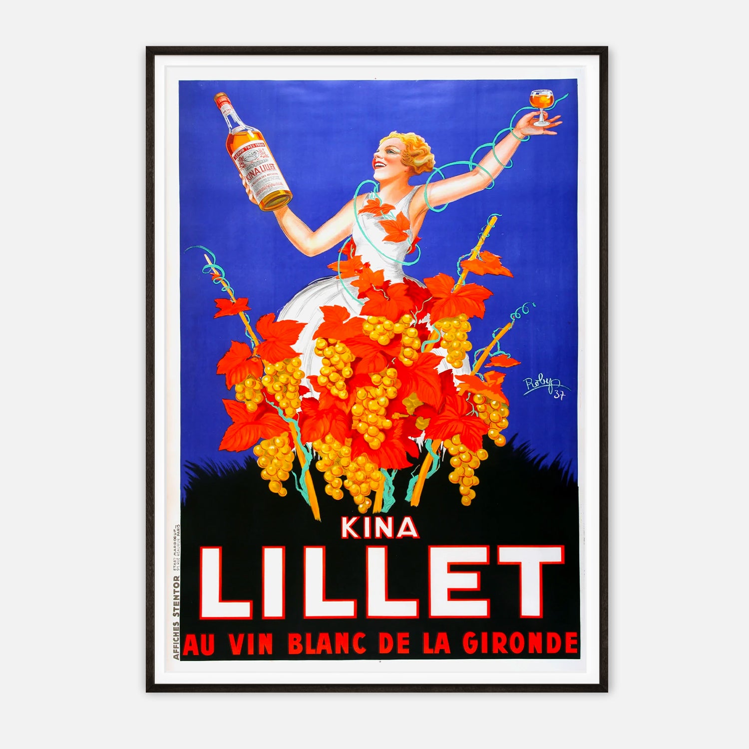 Kina Lillet Vintage Poster by Roby - 1937 French Advertising Art