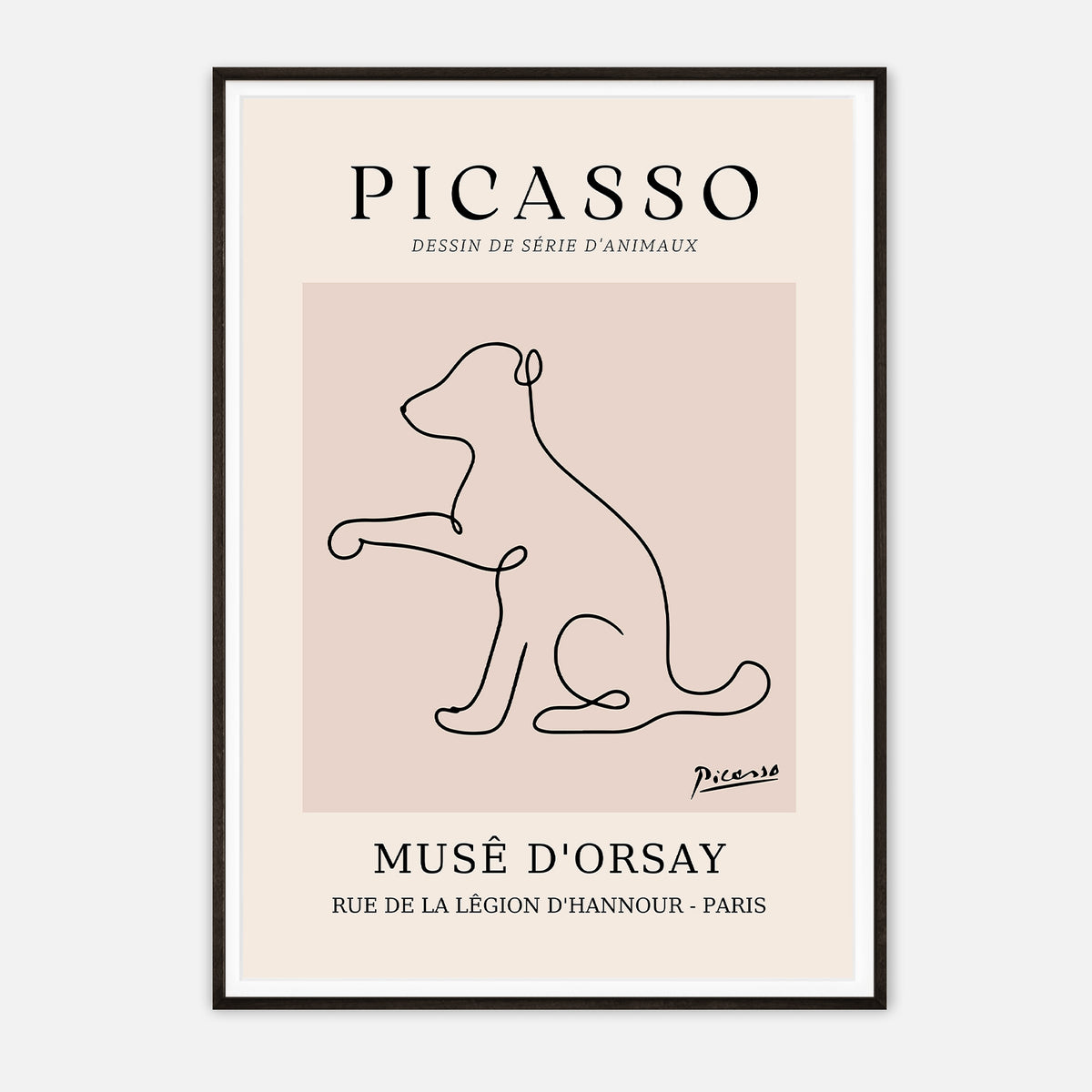 Picasso's Animal Series Drawing - Minimalist Art Print