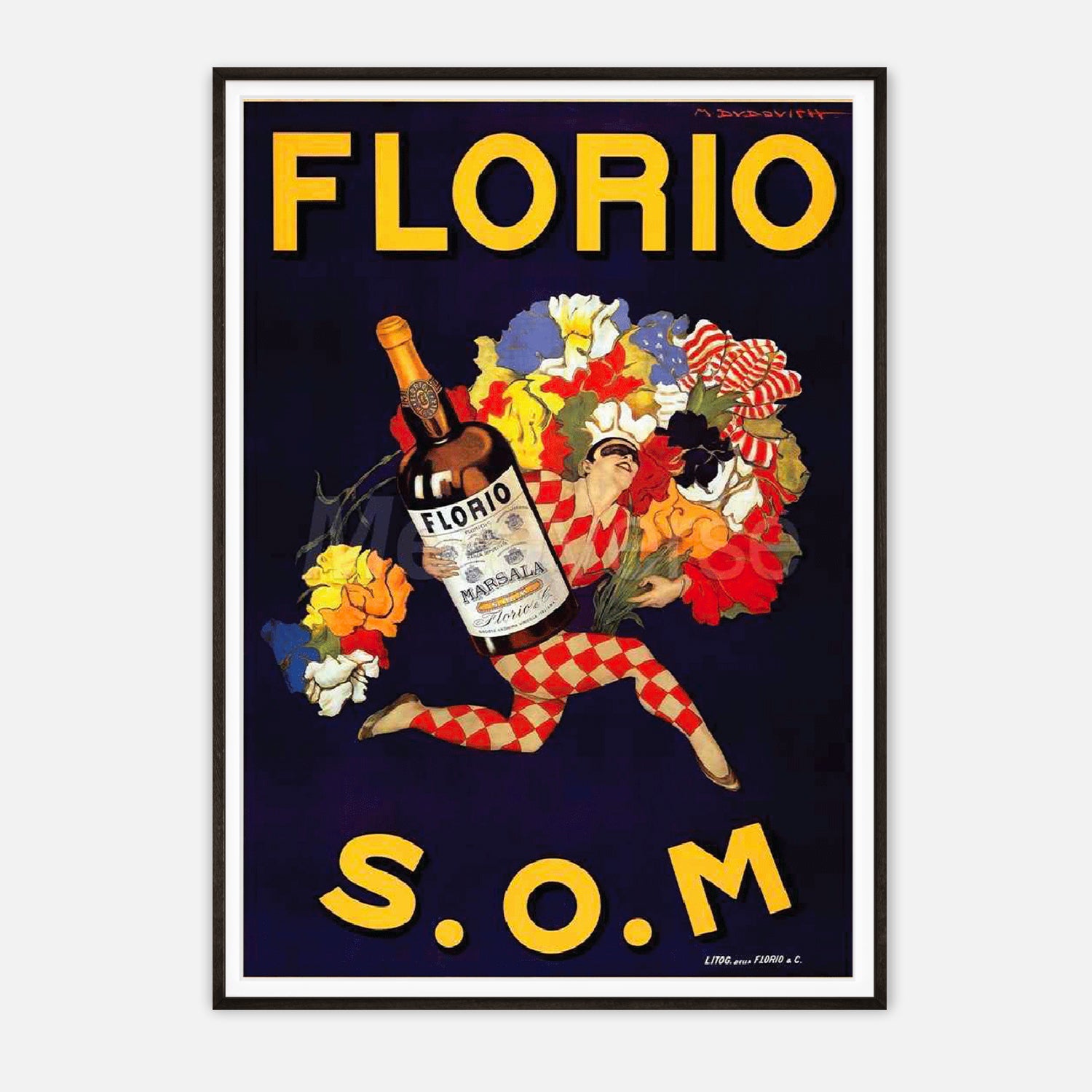 Florio Marsala Vintage Advertising Poster Art Print