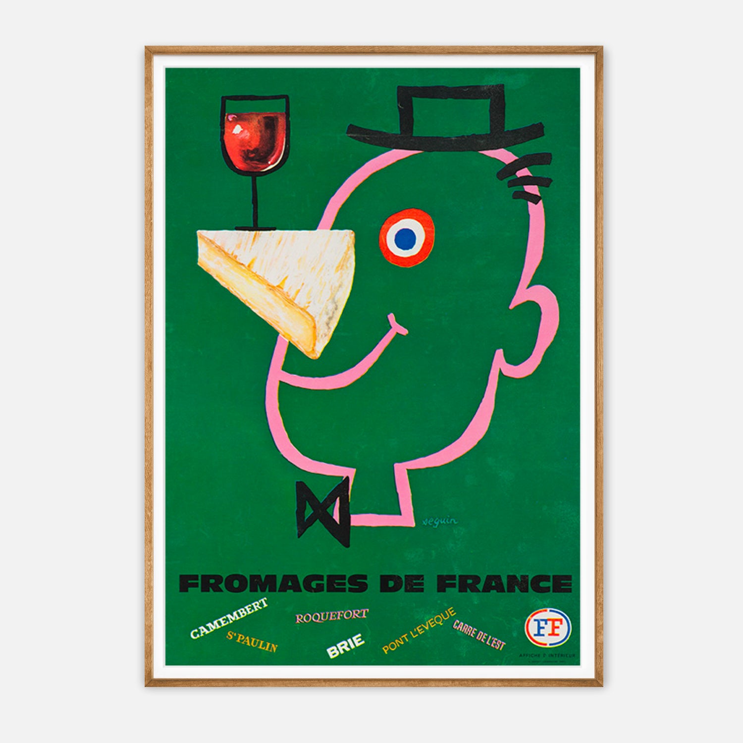 Fromages de France - Vintage French Cheese Poster by Seguin