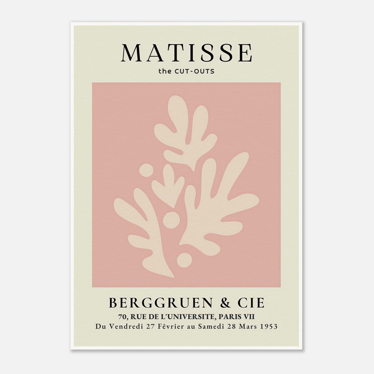 Henri Matisse Pink Exhibition Print at Berggruen & Cie