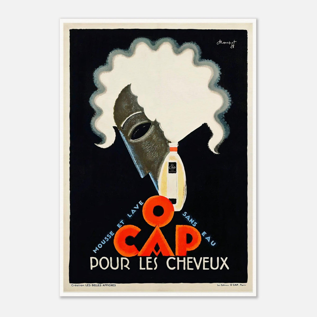 O Cap Pour Les Cheveux Vintage Advertising Poster by Charles Loupot
