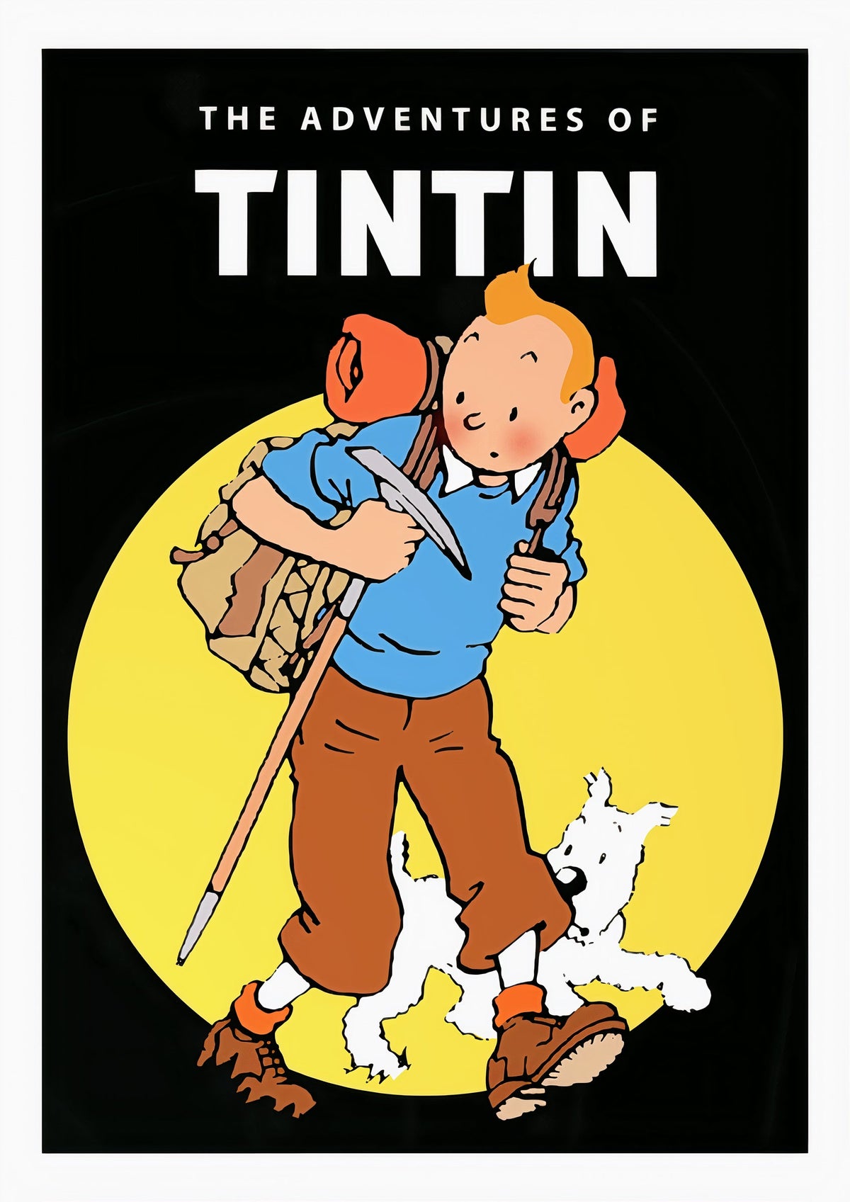 The Adventures of Tintin - Classic Comic Art Print — poster only, complete unframed artwork