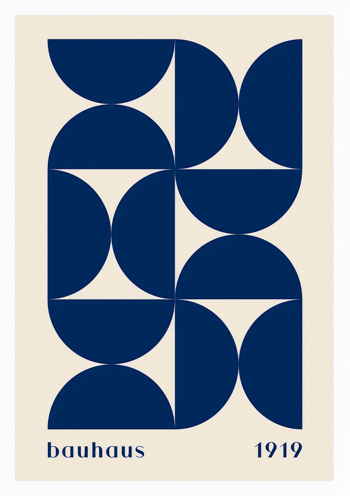 Bauhaus 1919 - Minimalist Geometric Art Print — poster only, complete unframed artwork