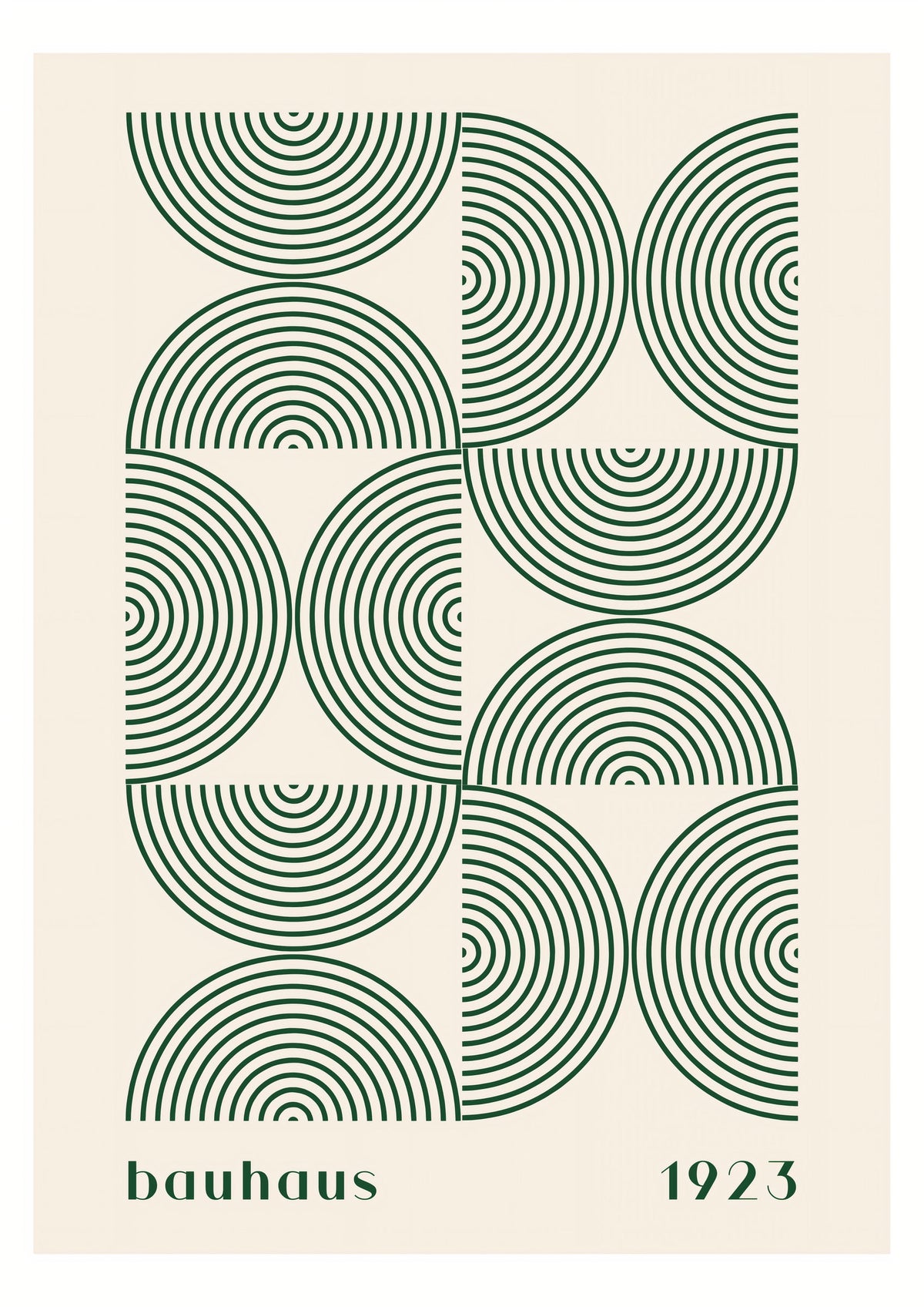 Bauhaus 1923 Art Print - Classic Geometric Design — poster only, complete unframed artwork