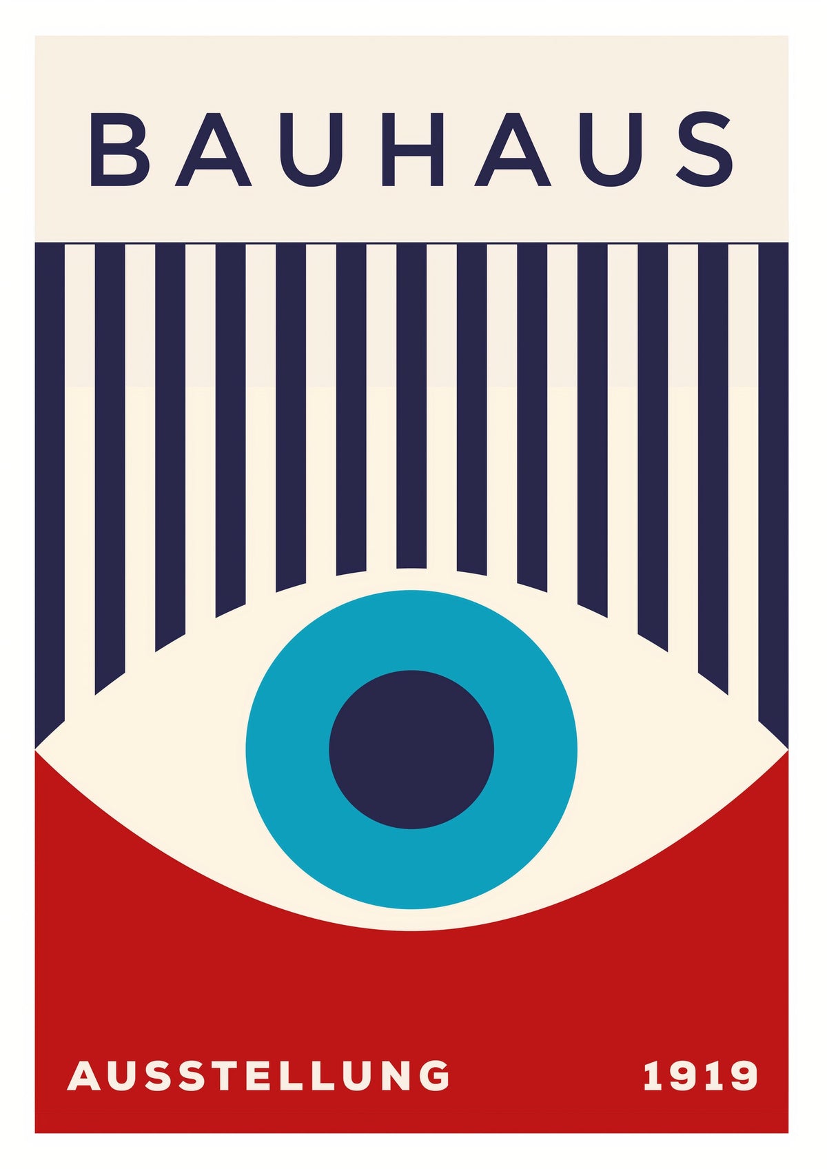 Bauhaus Ausstellung 1919 - Iconic Modernist Art Print — poster only, complete unframed artwork