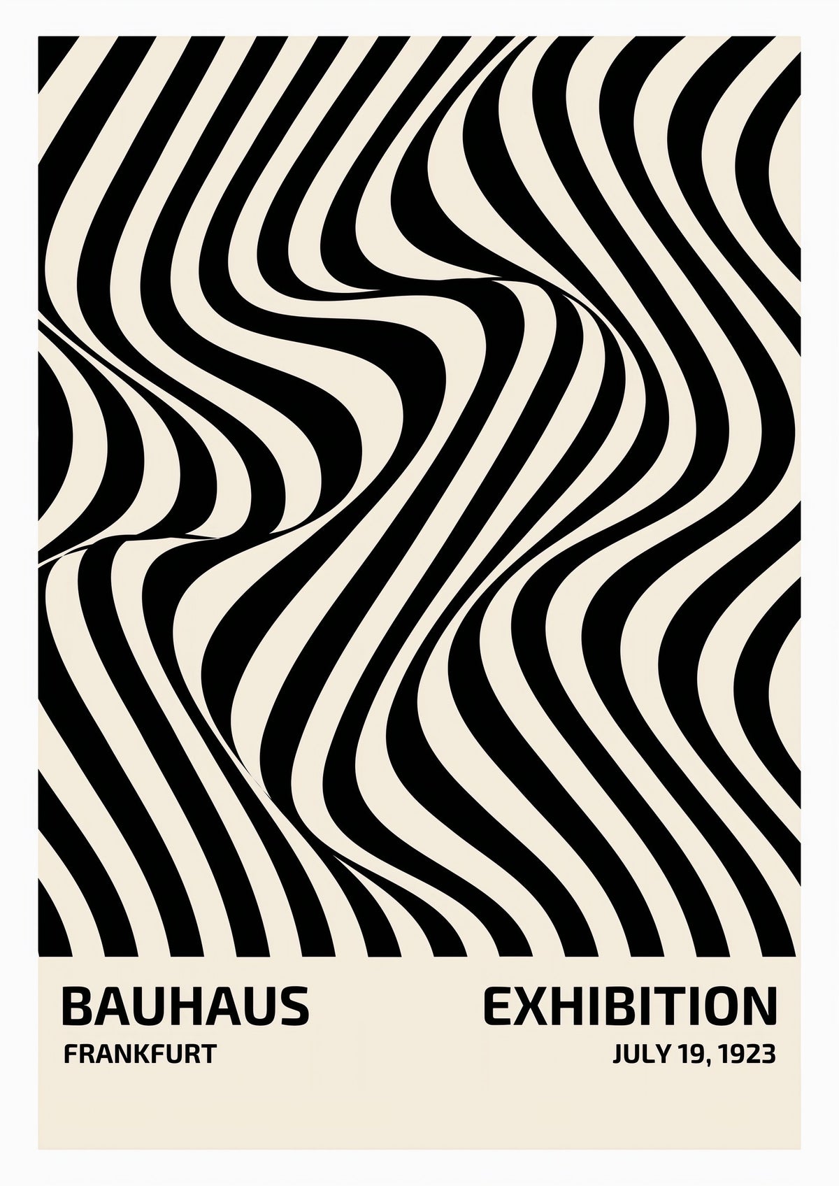 Bauhaus Exhibition Poster - 1923 Art Print — poster only, complete unframed artwork