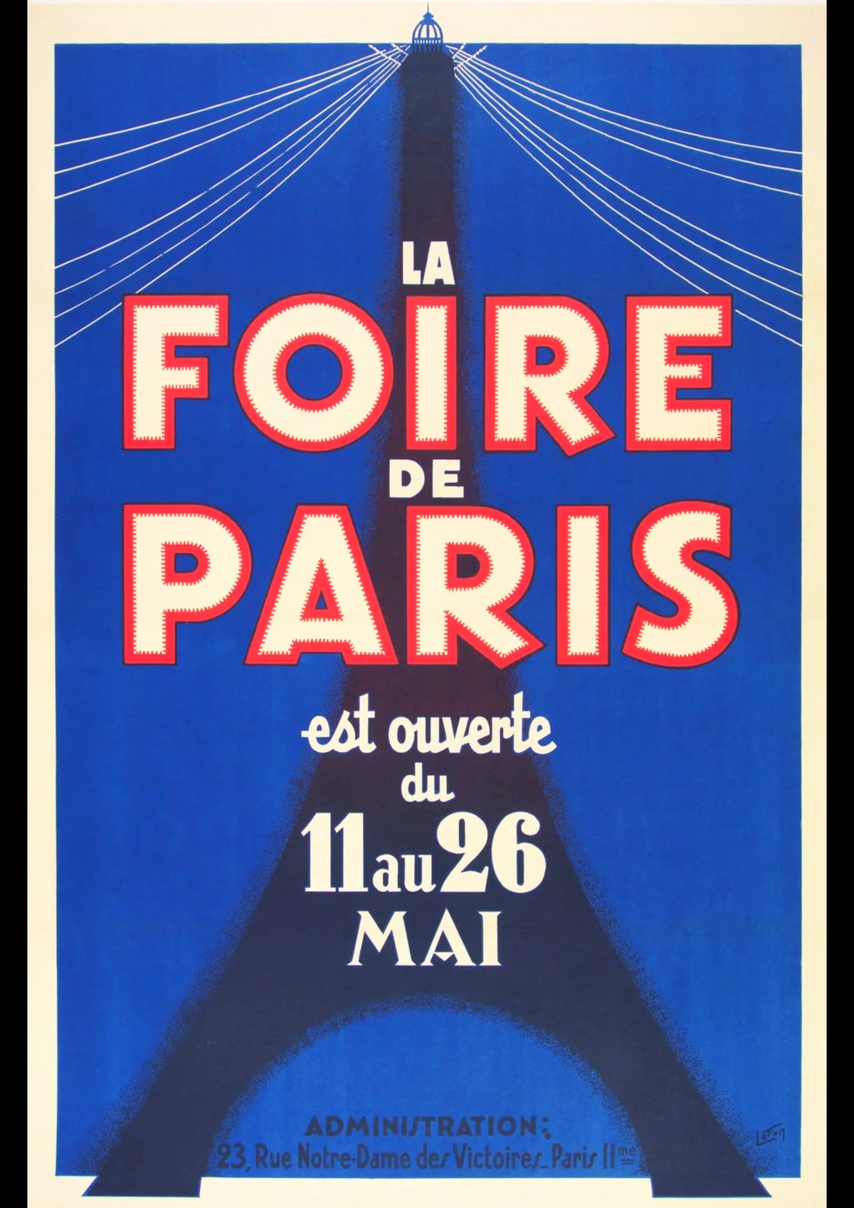 La Foire de Paris Vintage Poster - Classic French Event Advertisement — poster only, complete unframed artwork