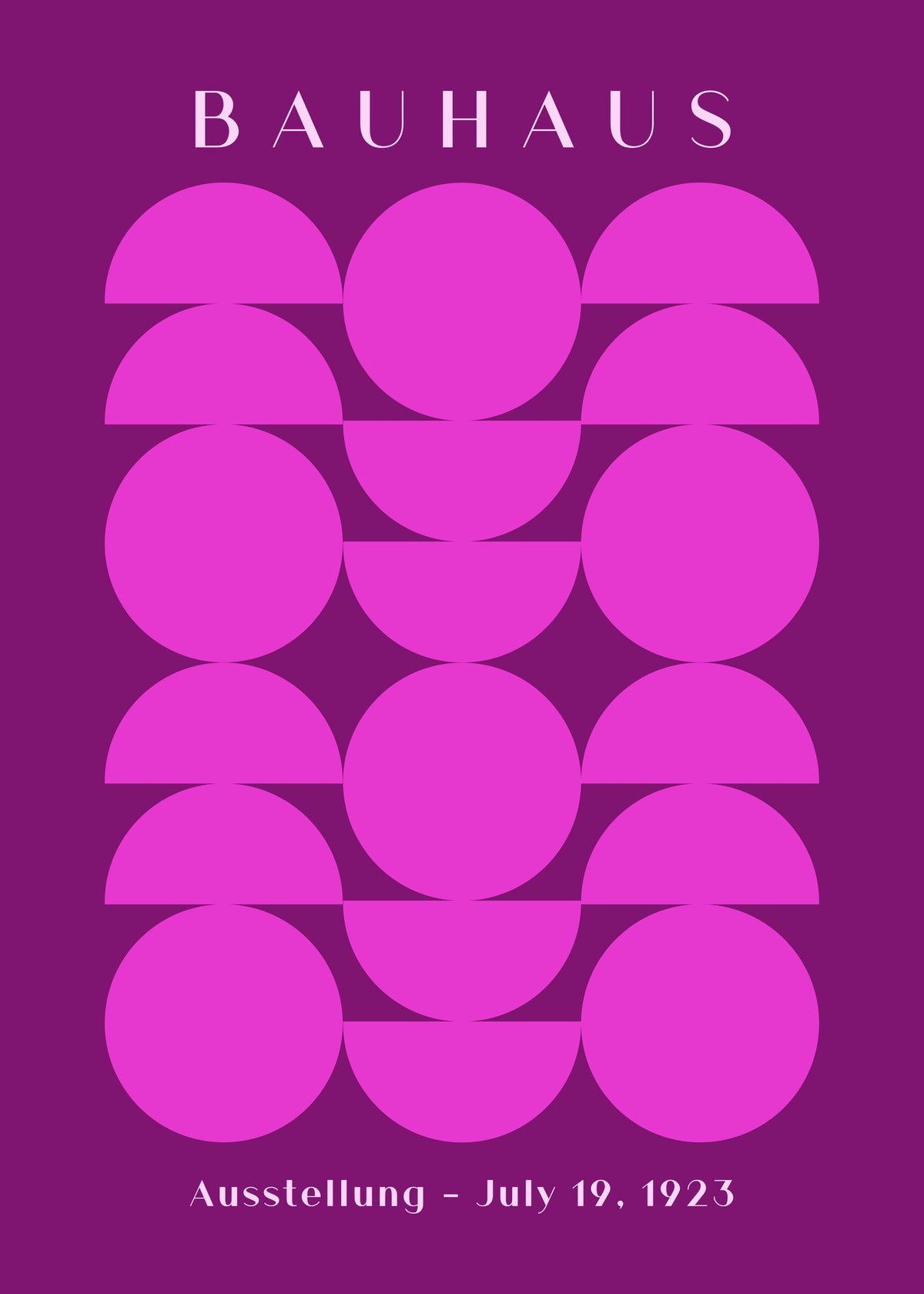 Bauhaus Art Print - Geometric Abstract Poster — poster only, complete unframed artwork