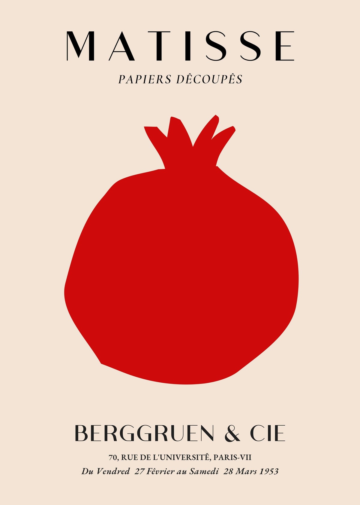 Henri Matisse Papiers Découpés Exhibition Poster - Iconic Modern Art Print — poster only, complete unframed artwork