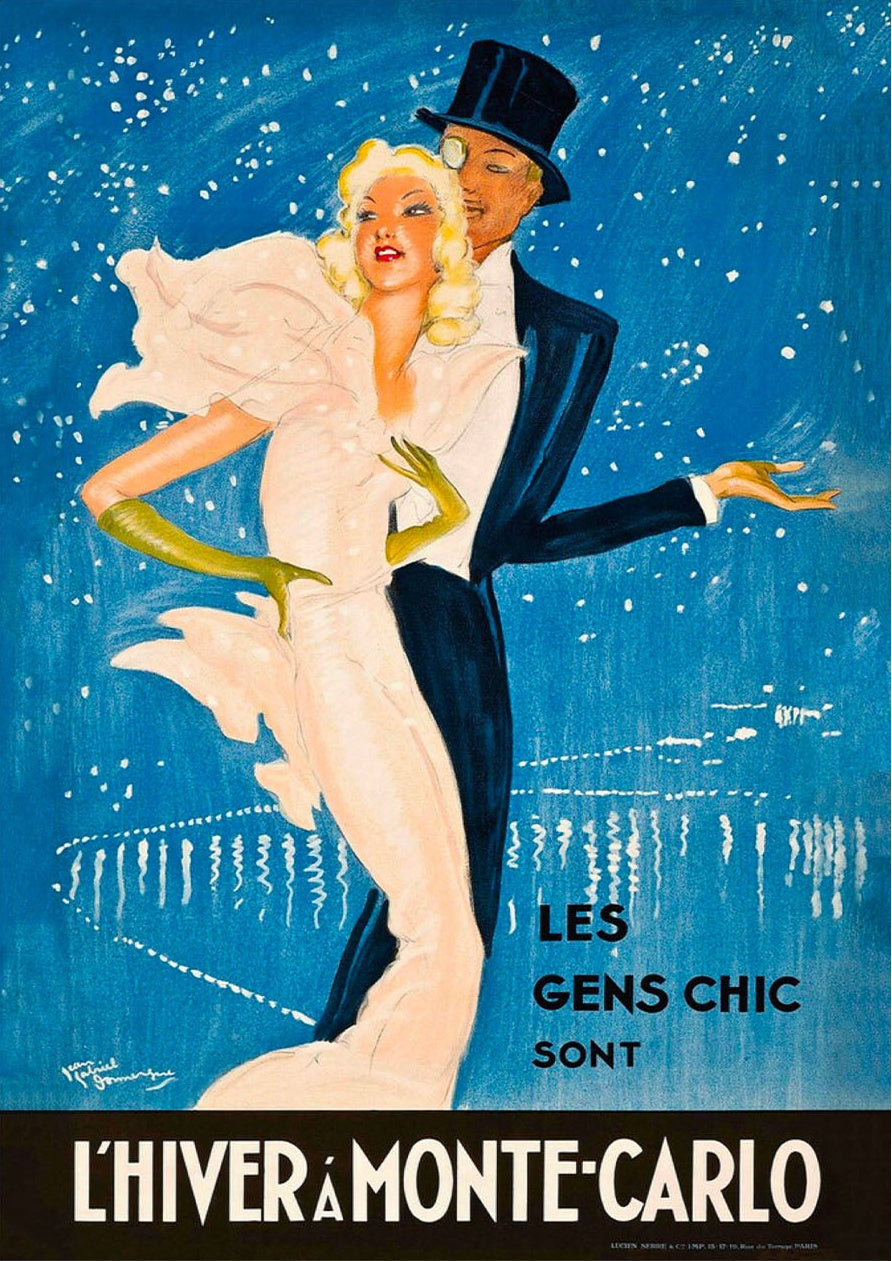 L'Hiver à Monte-Carlo - Chic Vintage Dance Poster by Jean-Gabriel Dome