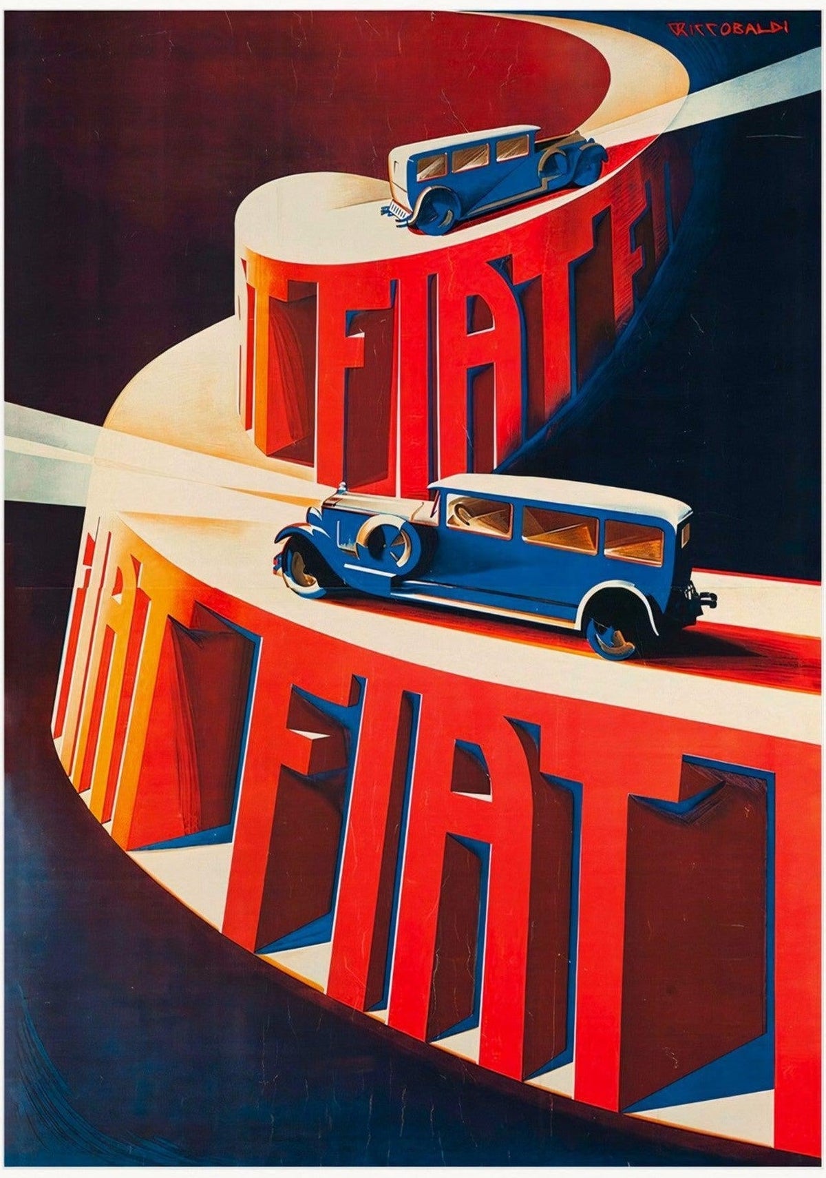 French Vintage Car Poster - Classic Advertisement Art for Home & Office — poster only, complete unframed artwork