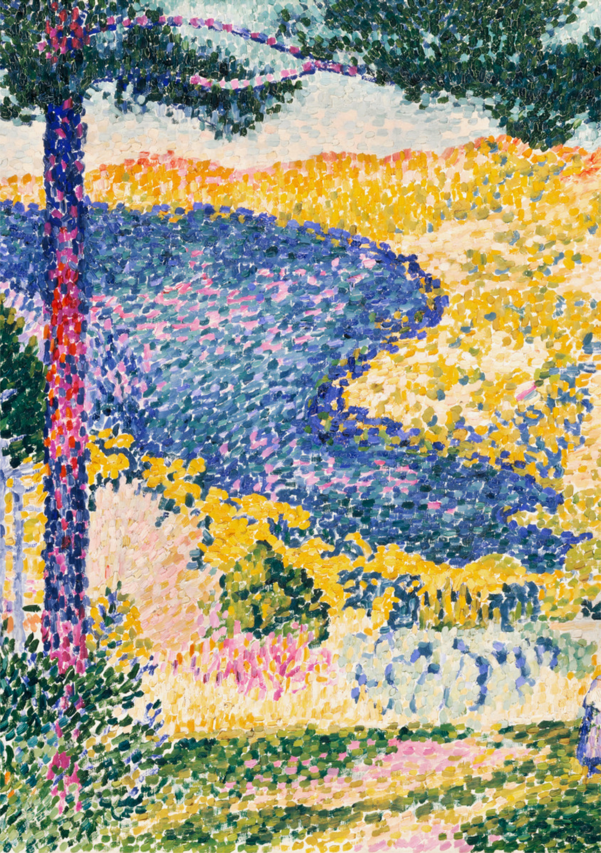 Paul Signac's Landscape with Pine Tree - Iconic Pointillist Art Print — poster only, complete unframed artwork