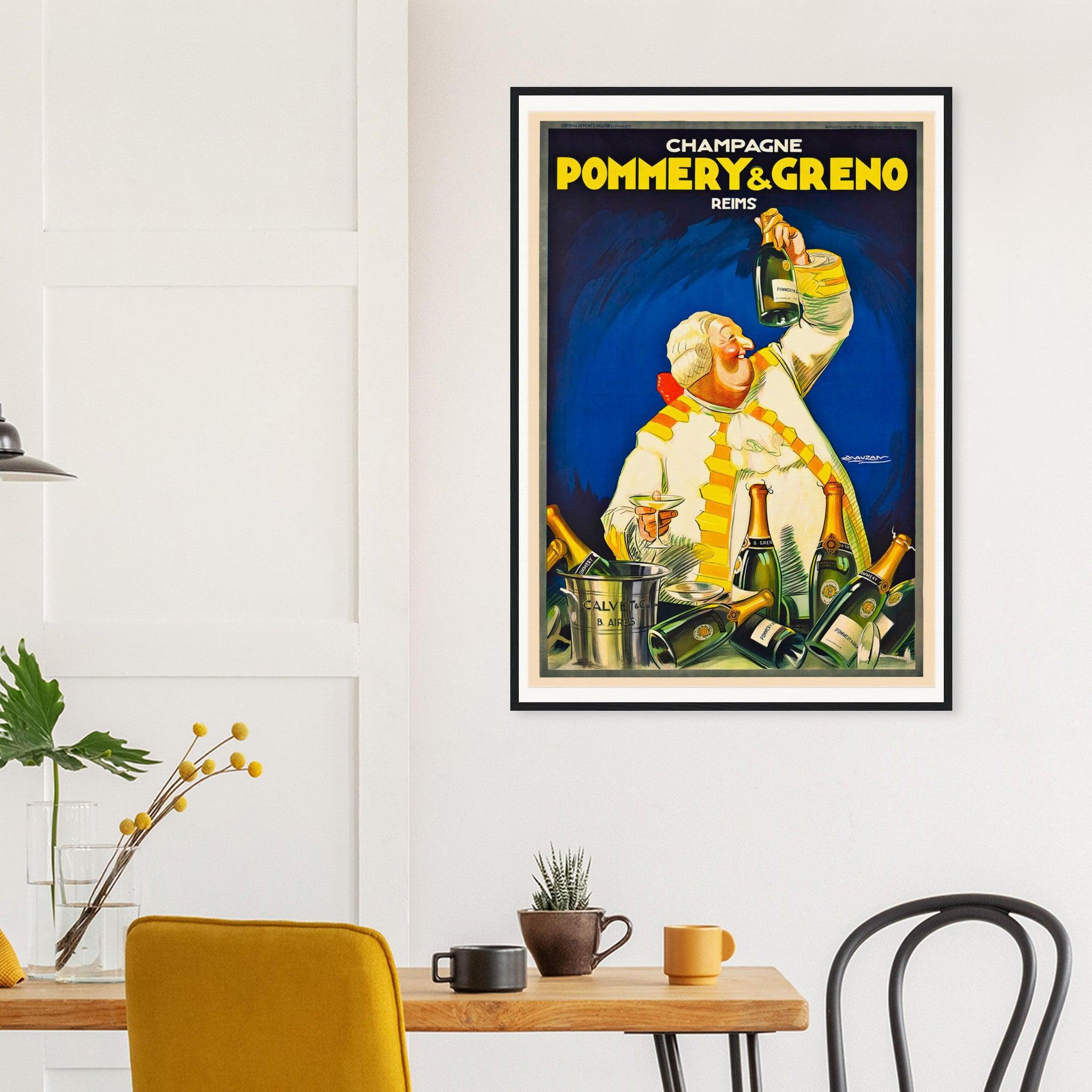 Champagne Pommery and Greno Reims Vintage Champagne Advertising Poster