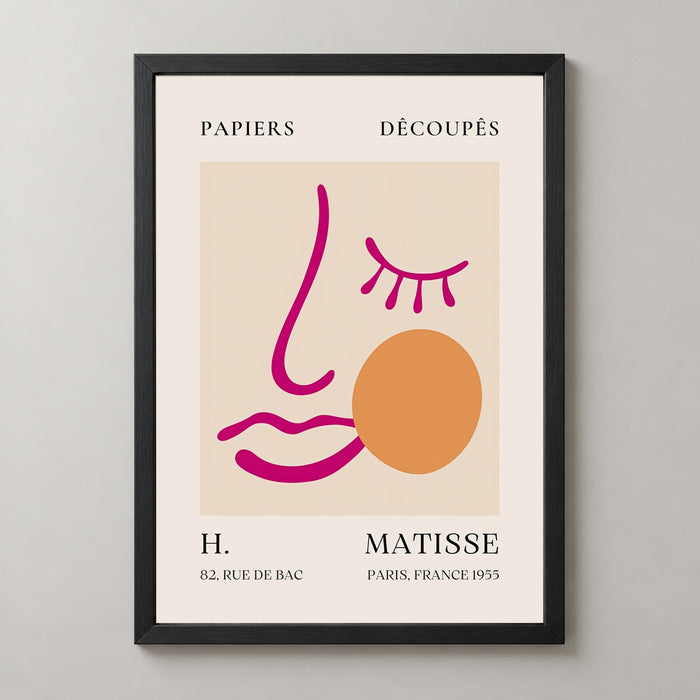 Papiers Découpés Pink Face by H. Matisse Print (1955)