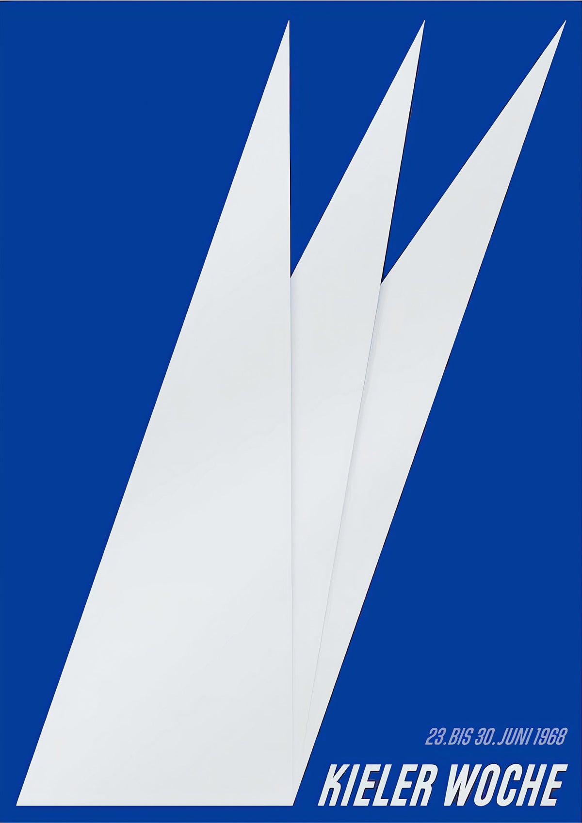Kieler Woche Regatta Vintage Poster 1968 — poster only, complete unframed artwork