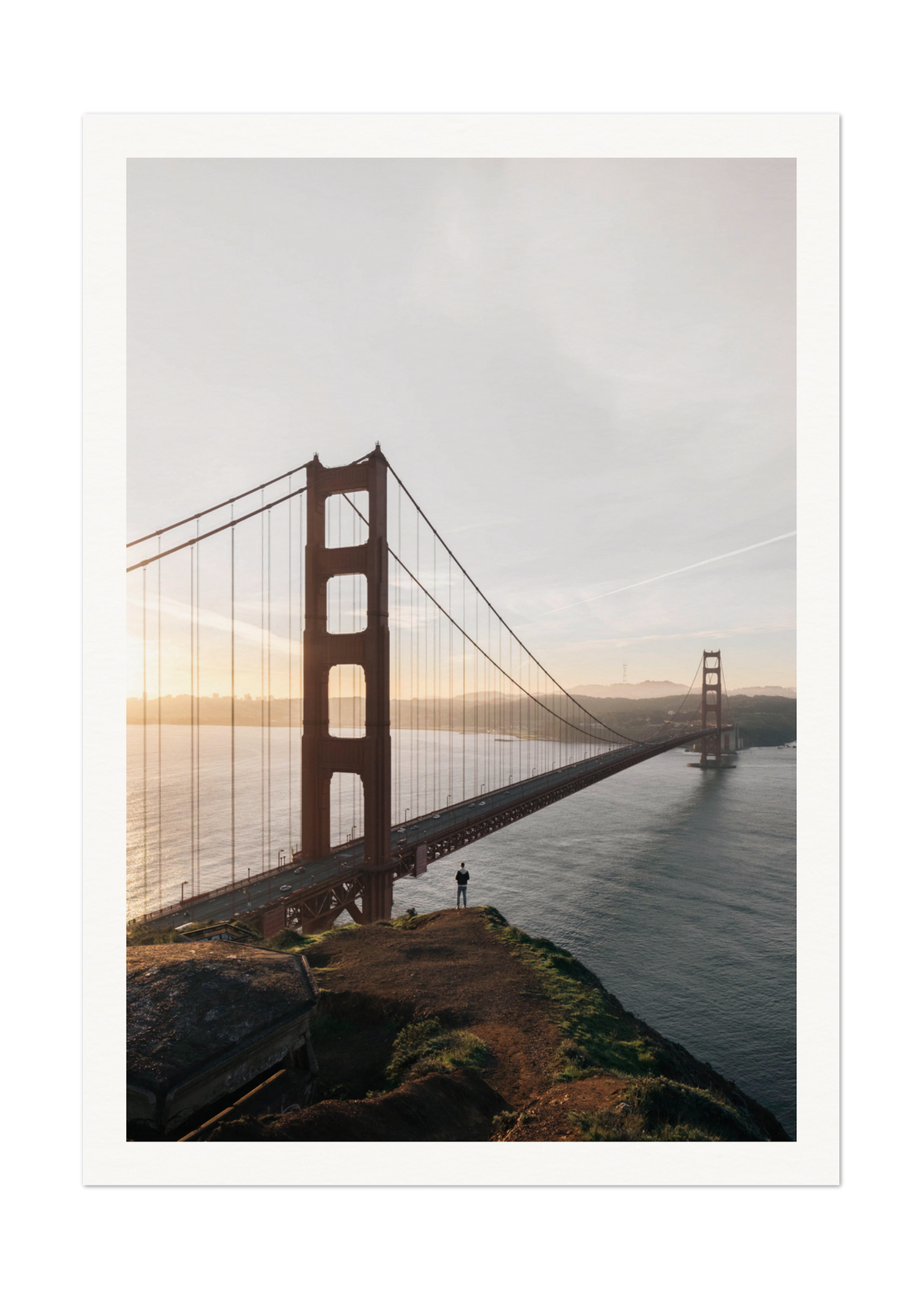Golden Gate Bridge at Sunset - Captivating Landscape Art Print