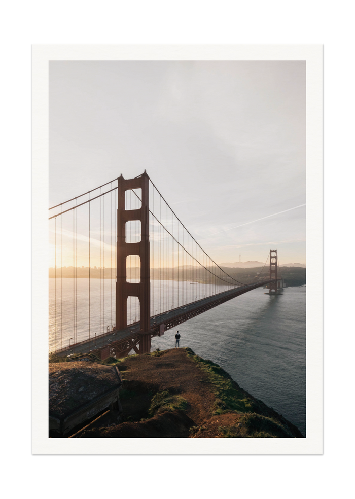 Golden Gate Bridge at Sunset - Captivating Landscape Art Print