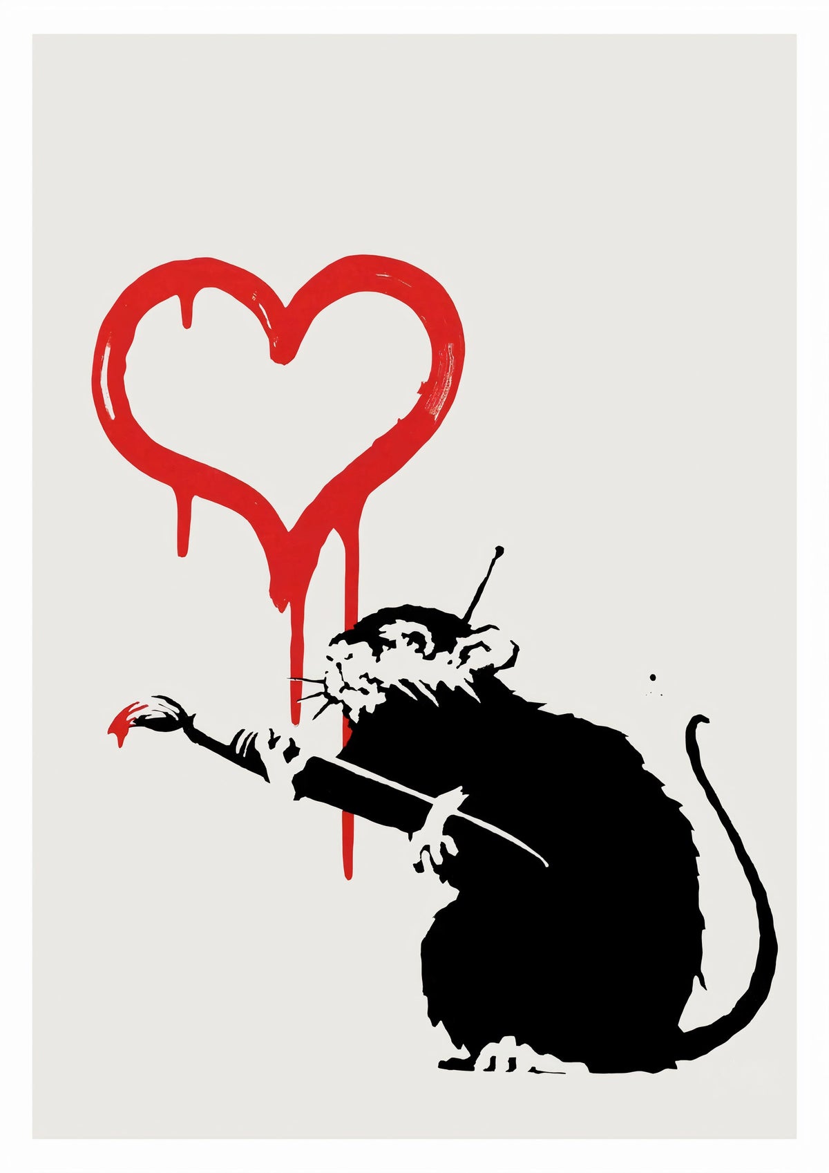 Banksy Love Rat, 2004 — poster only, complete unframed artwork