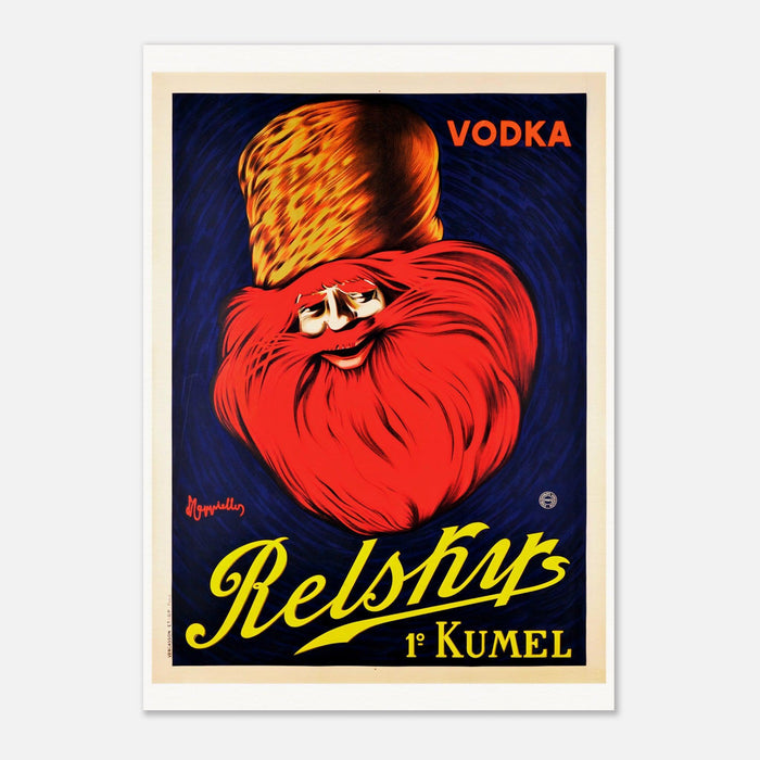 Vodka Relshirs Kumel Vintage Alcohol Advertising Poster