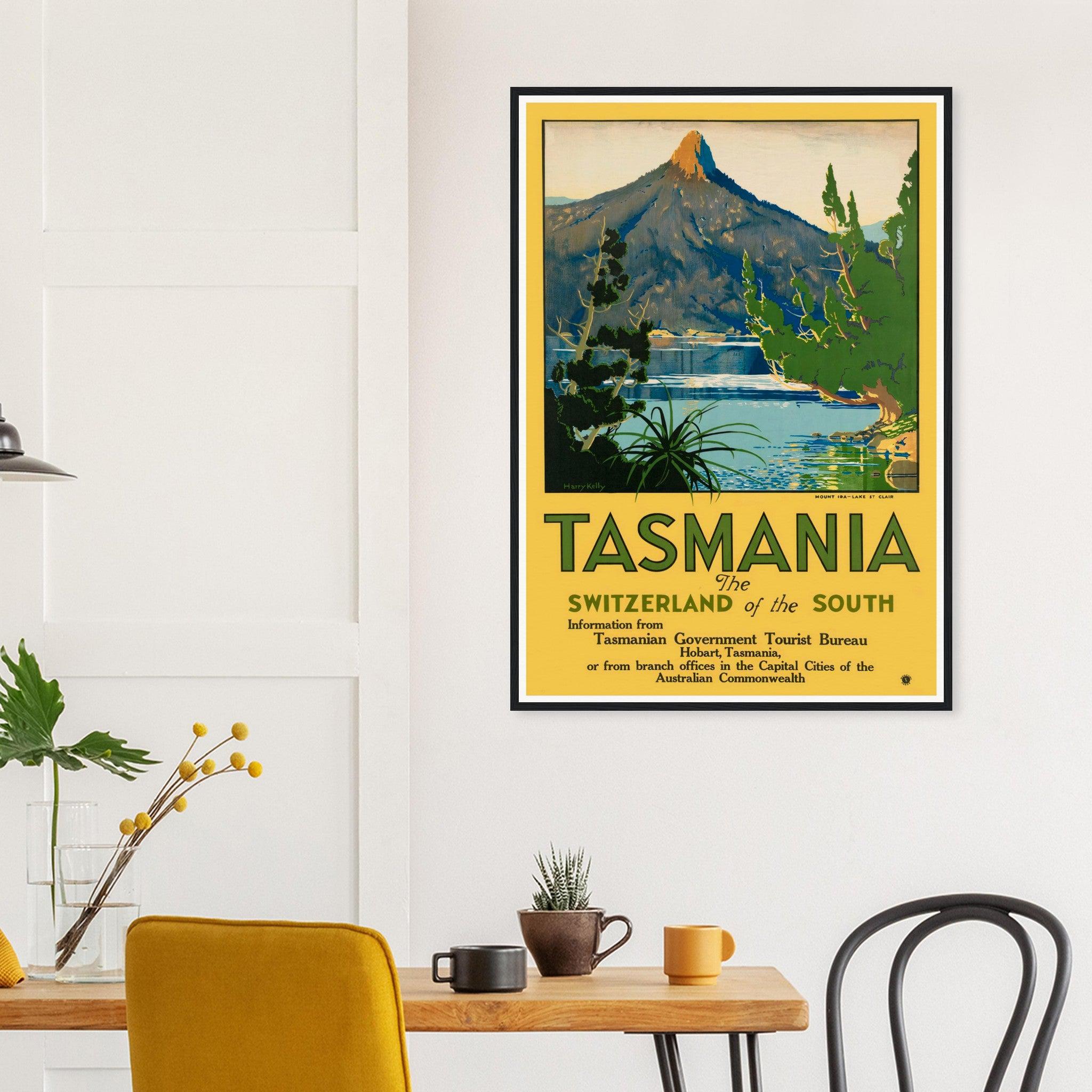 Tasmania The Switzerland of the South Vintage Travel Poster