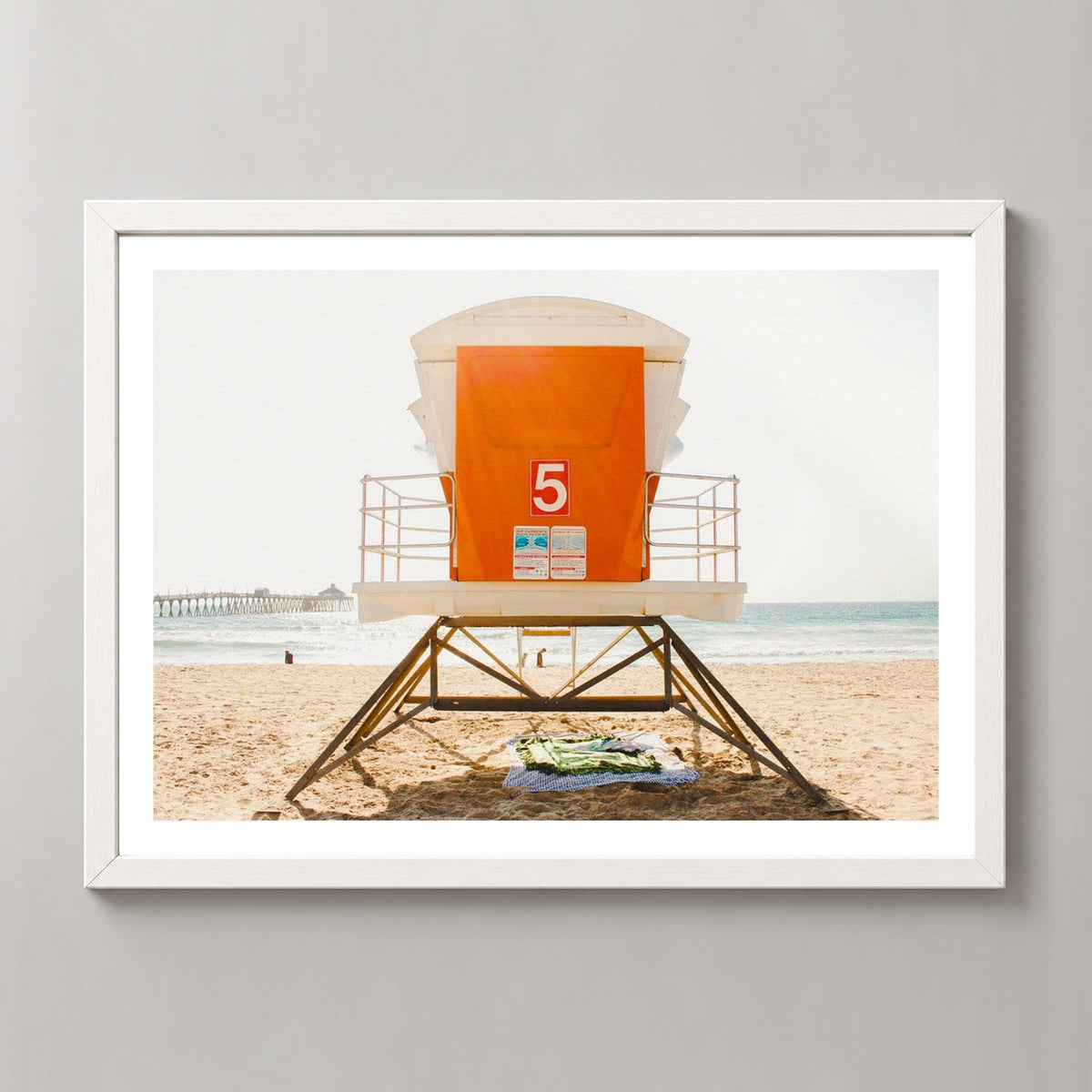 Lifeguard Stand Imperial Beach — realistic white frame studio view with white border