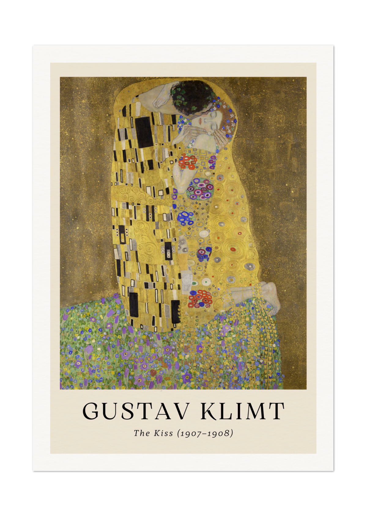 Gustav Klimt's The Kiss - Iconic Symbolist Art Print