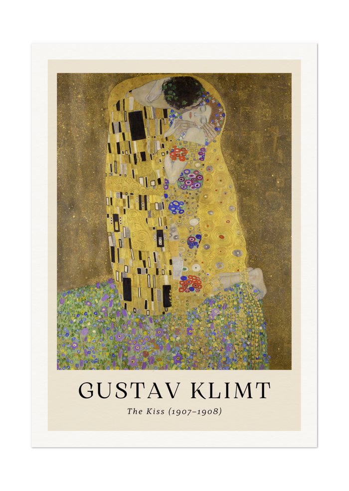 Gustav Klimt's The Kiss - Iconic Symbolist Art Print