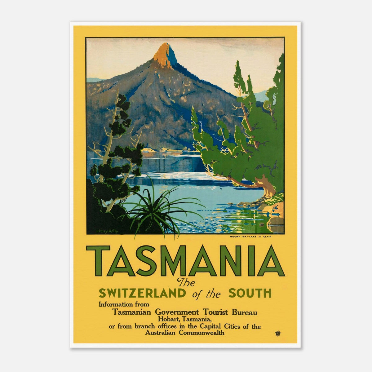 Tasmanien Die Schweiz des Südens Vintages Reiseplakat