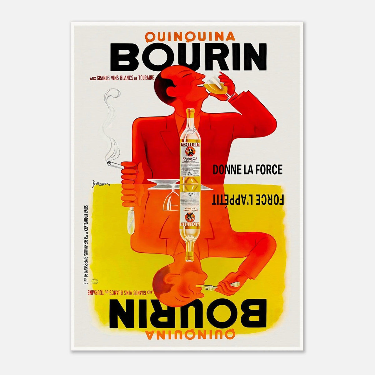 Quinquina Bourin Vintage Advertising Poster