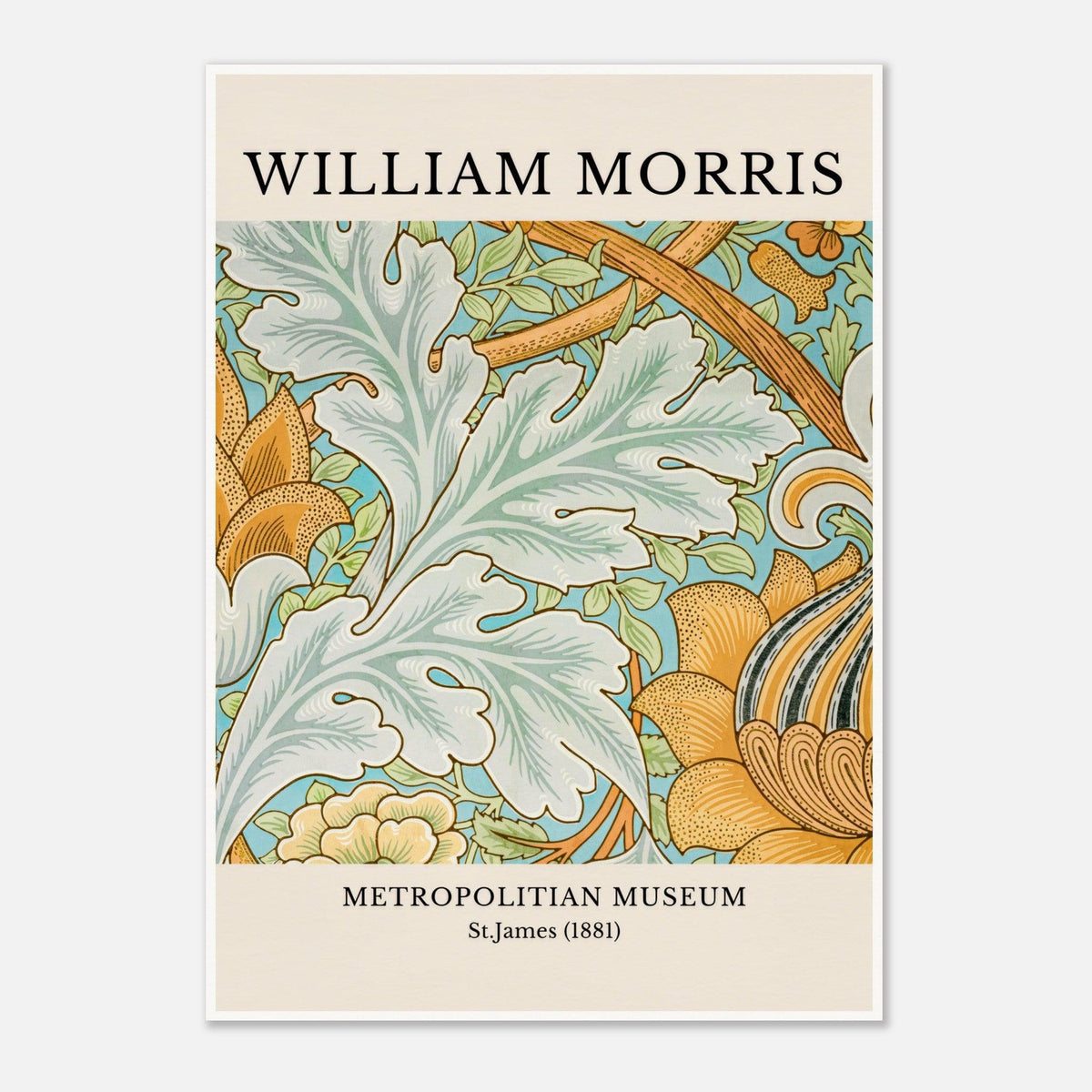 William Morris Print  - Metropolitan Museum, St. James (1881)