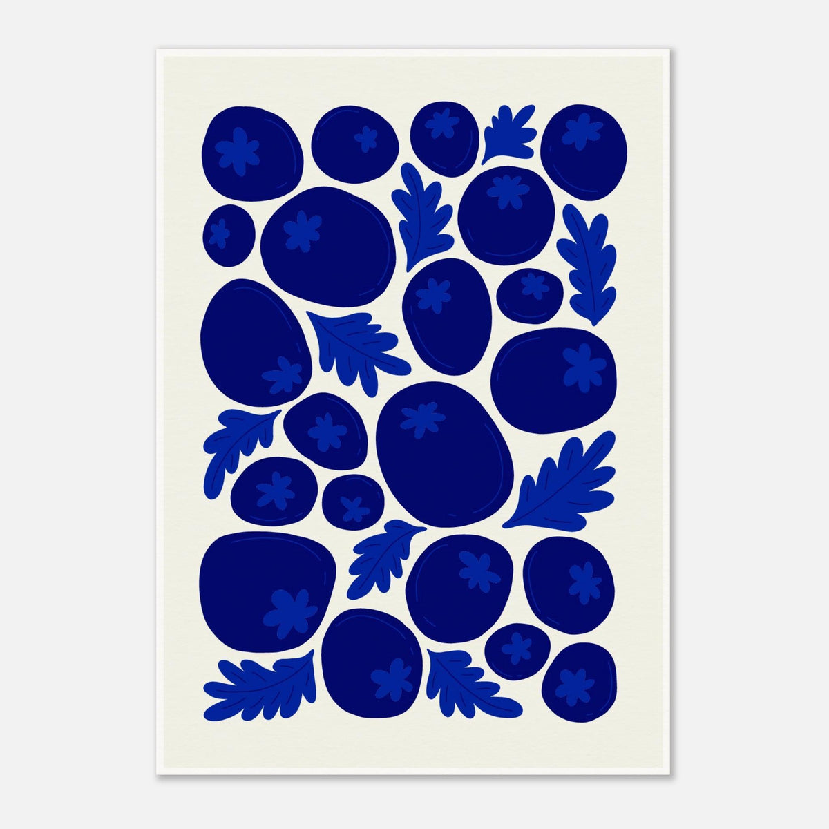Blueberry Print  | Abstract Fruit Collection | Kitchen Wall Art