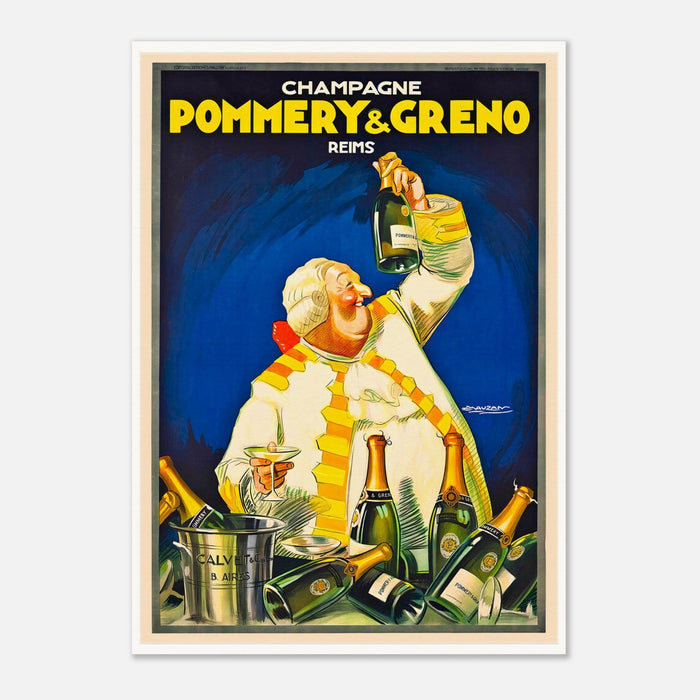 Champagne Pommery and Greno Reims Vintage Champagne Advertising Poster