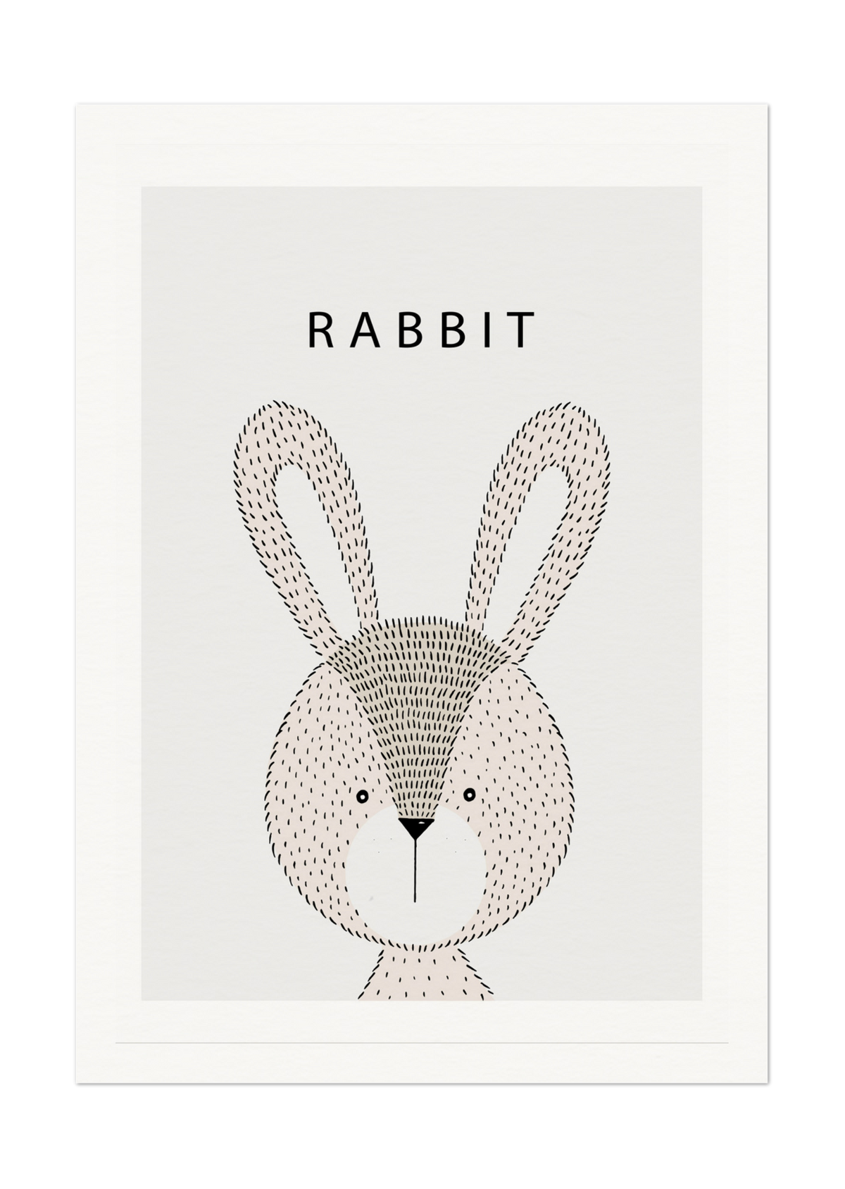 Minimalist Rabbit Illustration Art Print
