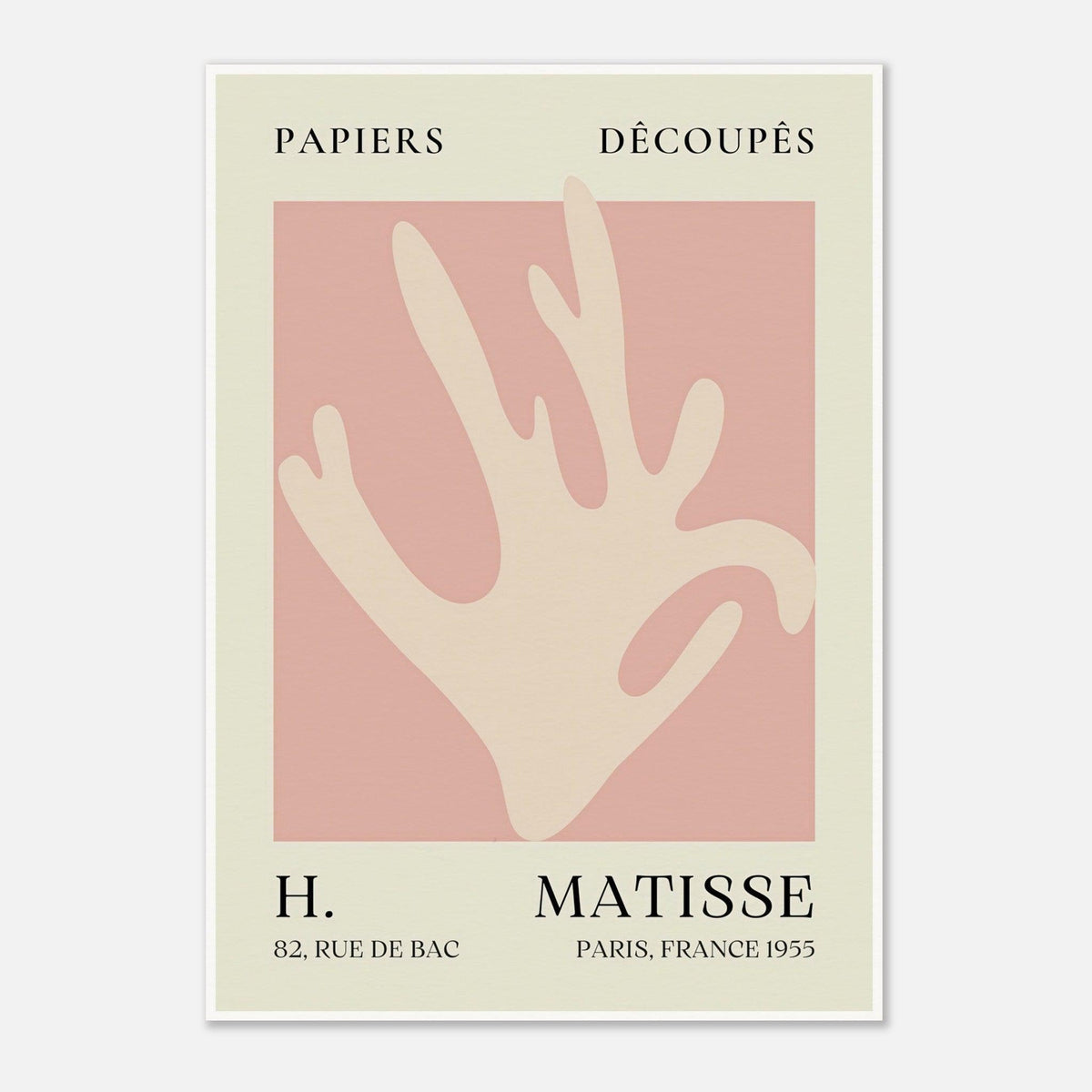 Papiers Découpés Pink Foliage H. Matisse Print (1955)
