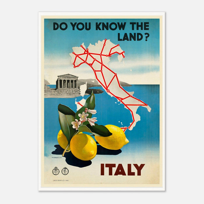 Italy Do You Know the Land Vintage Travel Print