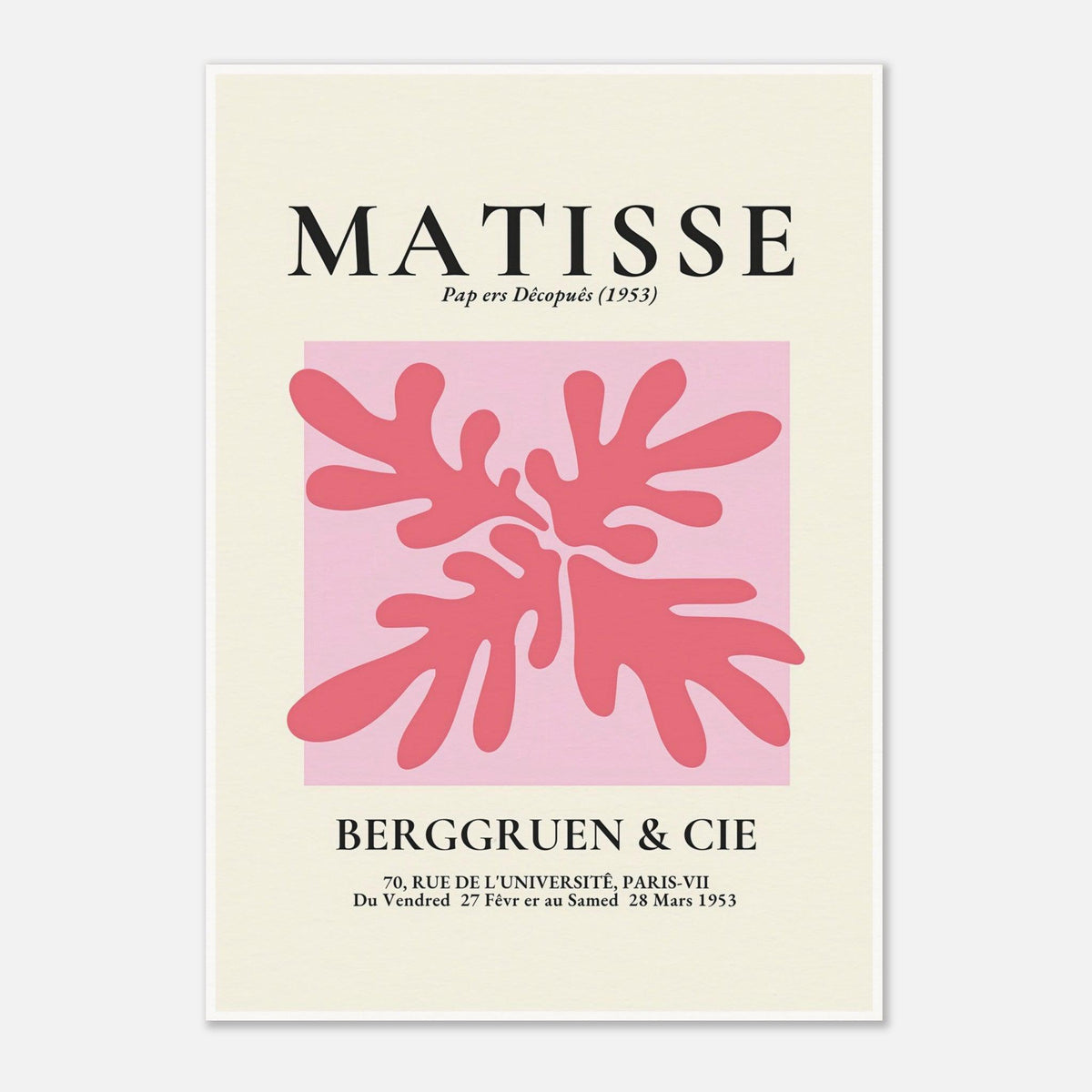 Henri Matisse Vintage Print exhibition at Berggruen & Cie (Pink II)