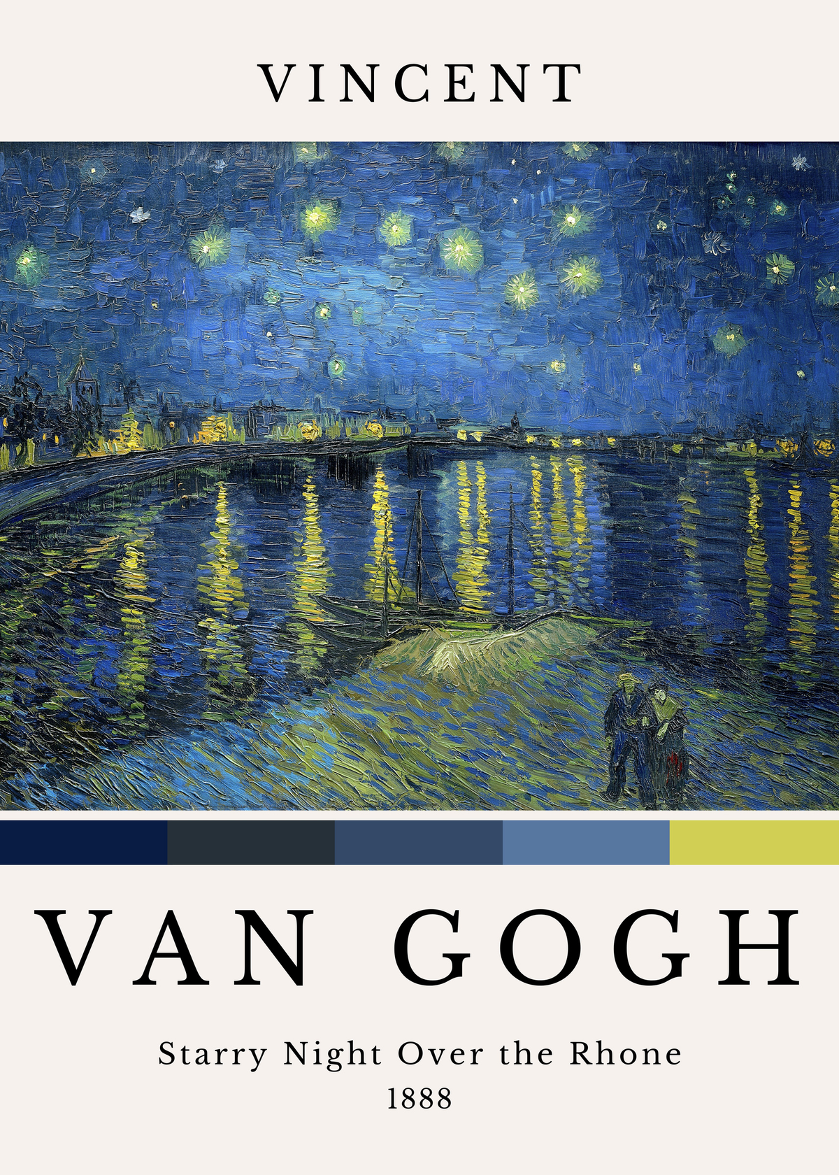 Vincent van Gogh Starry Night Over the Rhone — poster only, complete unframed artwork
