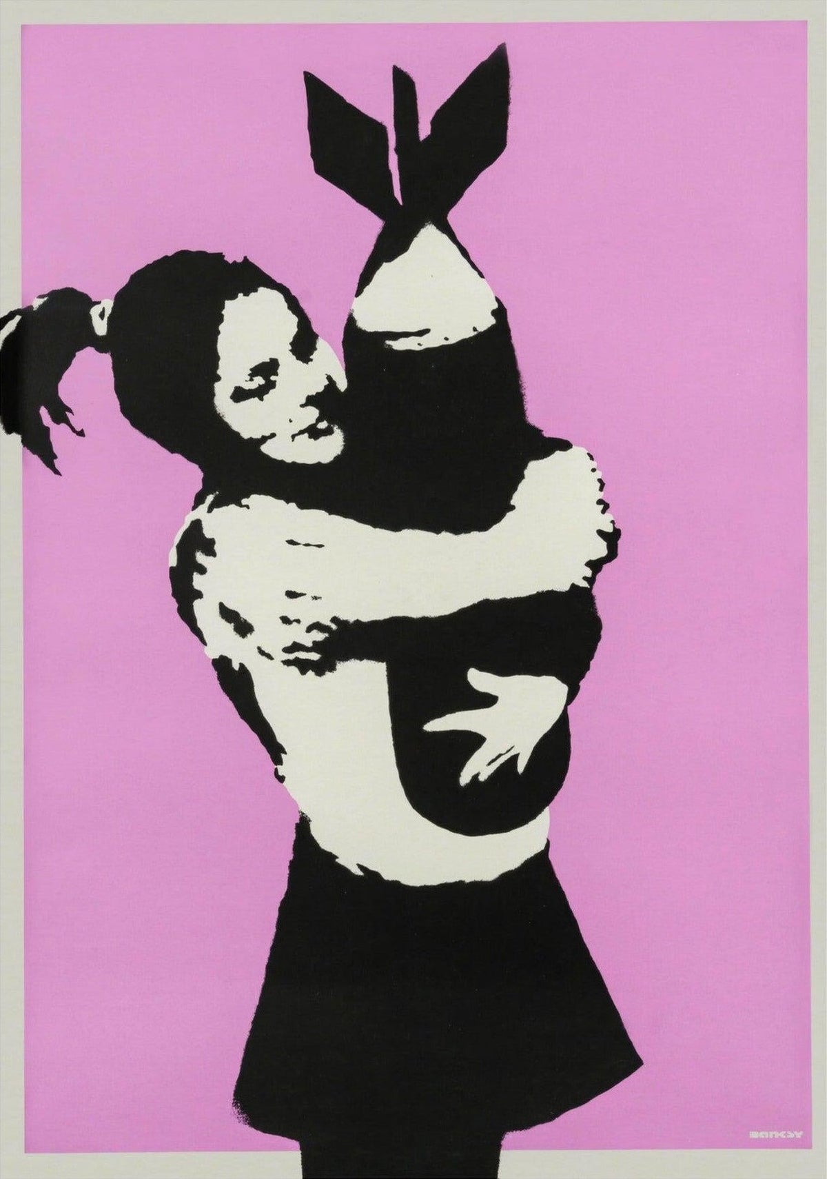 Banksy Bomb Hugger, 2003 — poster only, complete unframed artwork