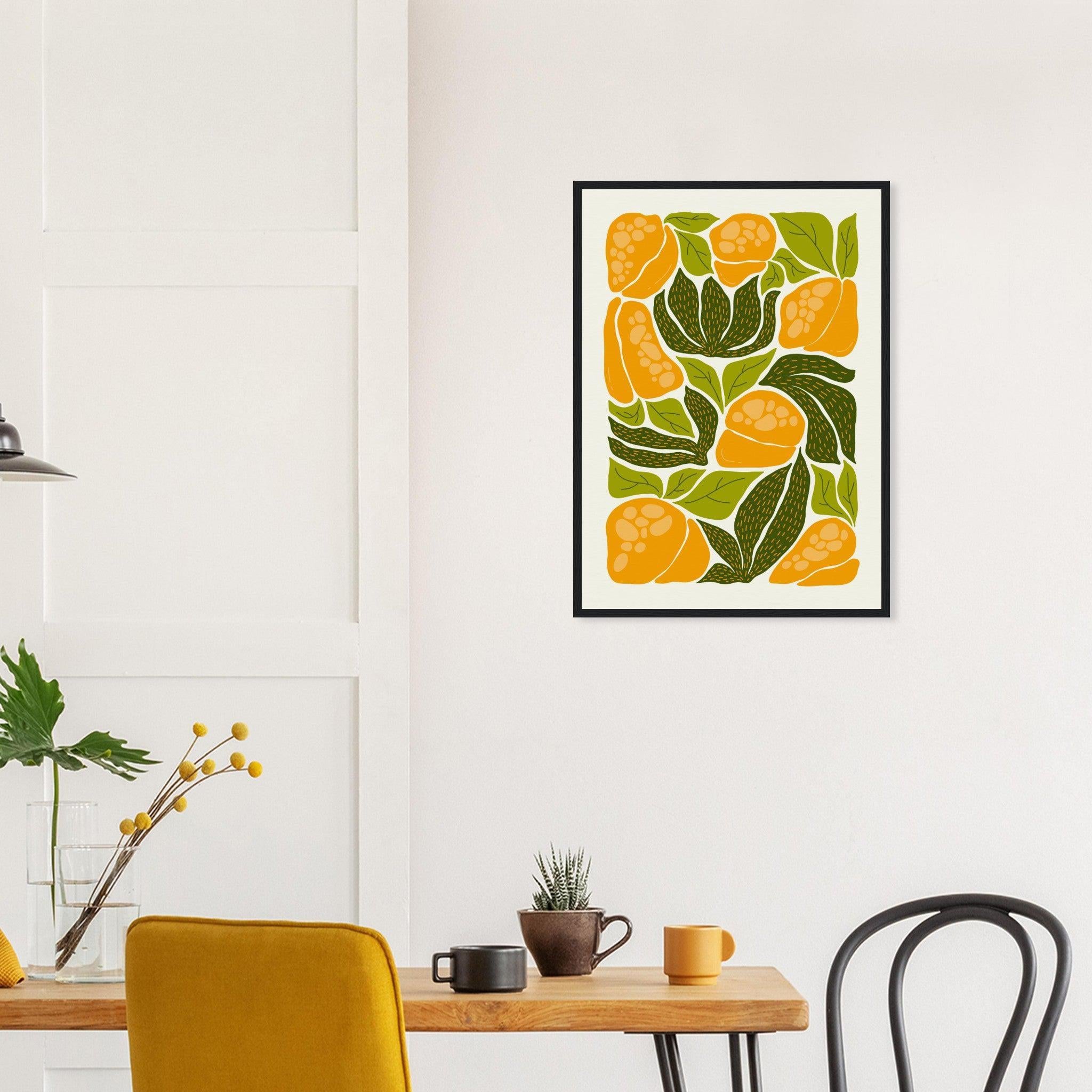 Yellow Bell Pepper Print  | Abstract Fruit Collection | Kitchen wall art