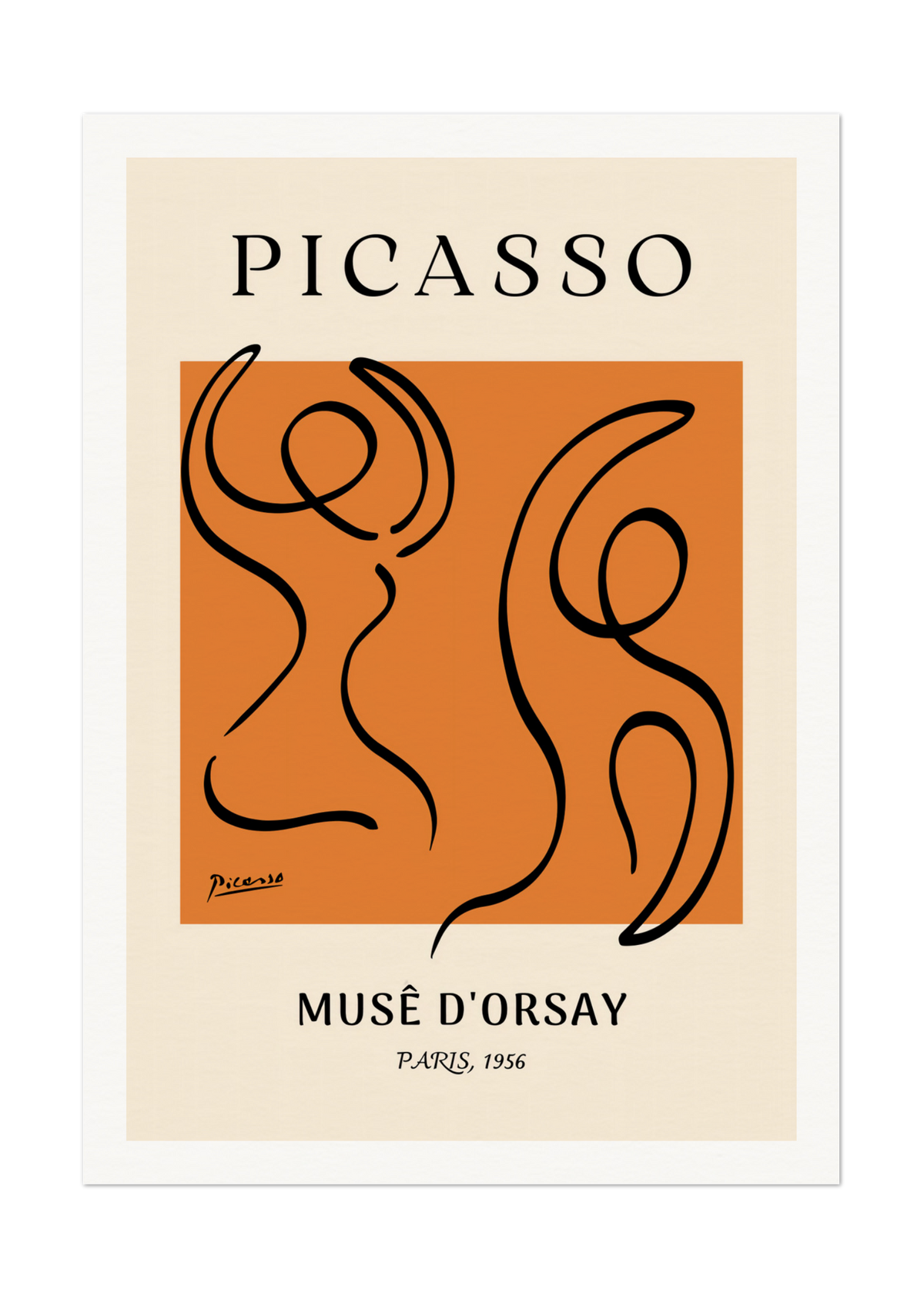 Picasso's Elegant Line Art - Musee d'Orsay 1956 Print