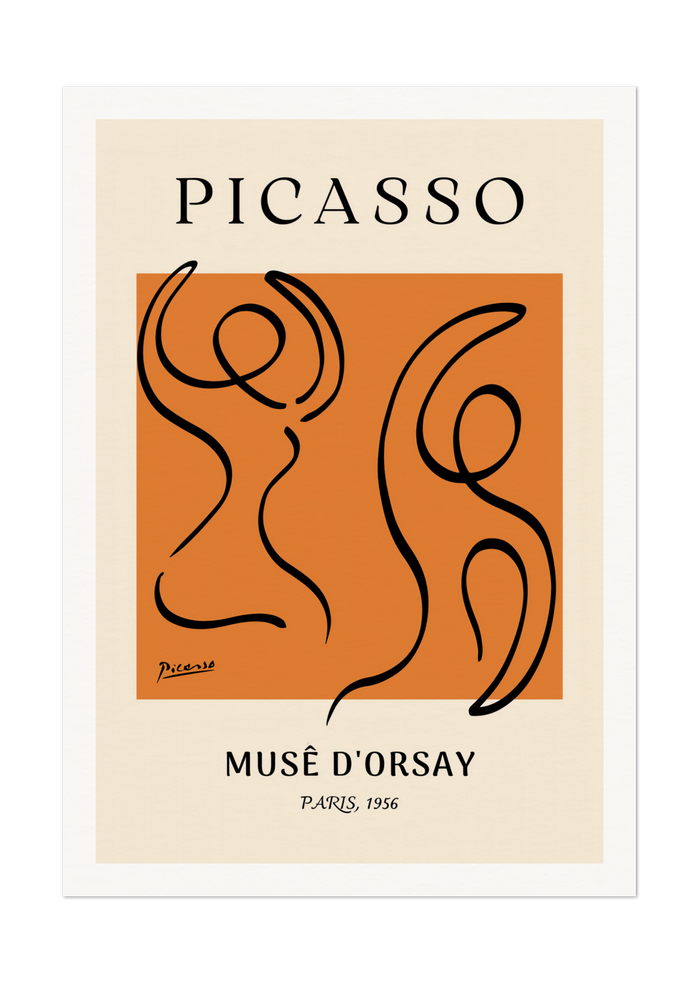 Picasso's Elegant Line Art - Musee d'Orsay 1956 Print