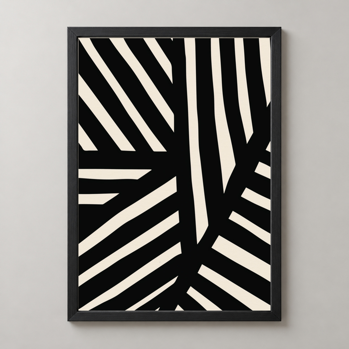 Bold Black and White Abstract Art Print