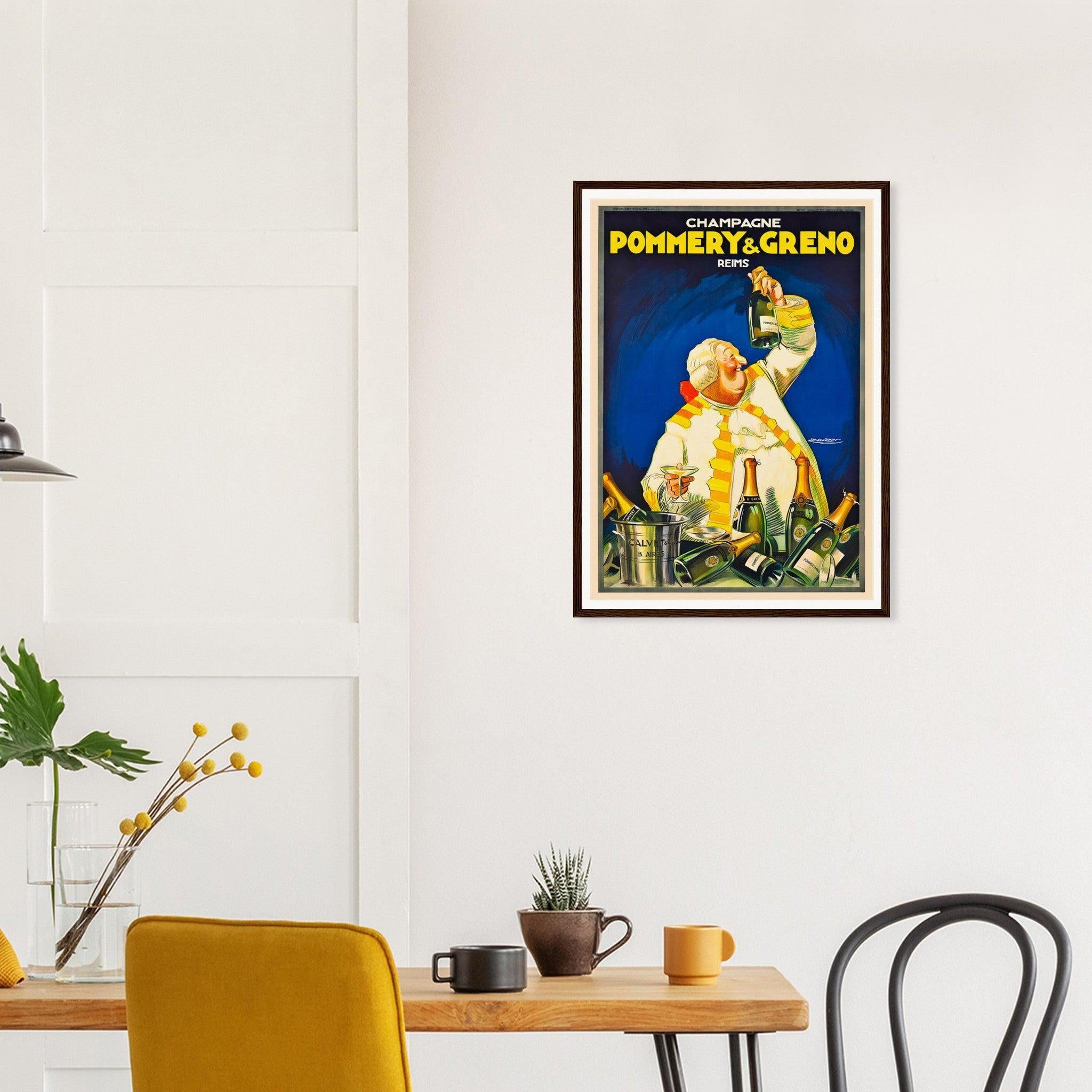 Champagne Pommery and Greno Reims Vintage Champagne Advertising Poster