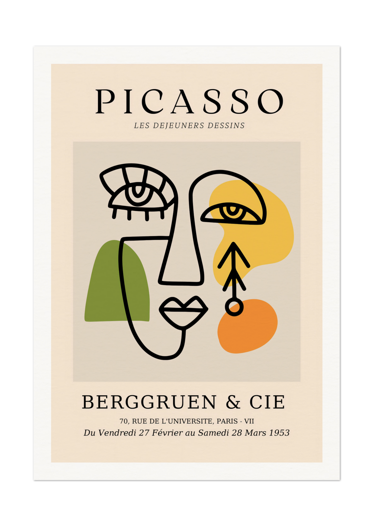 Picasso Les Dejeuners Dessins - Abstract Modern Art Poster